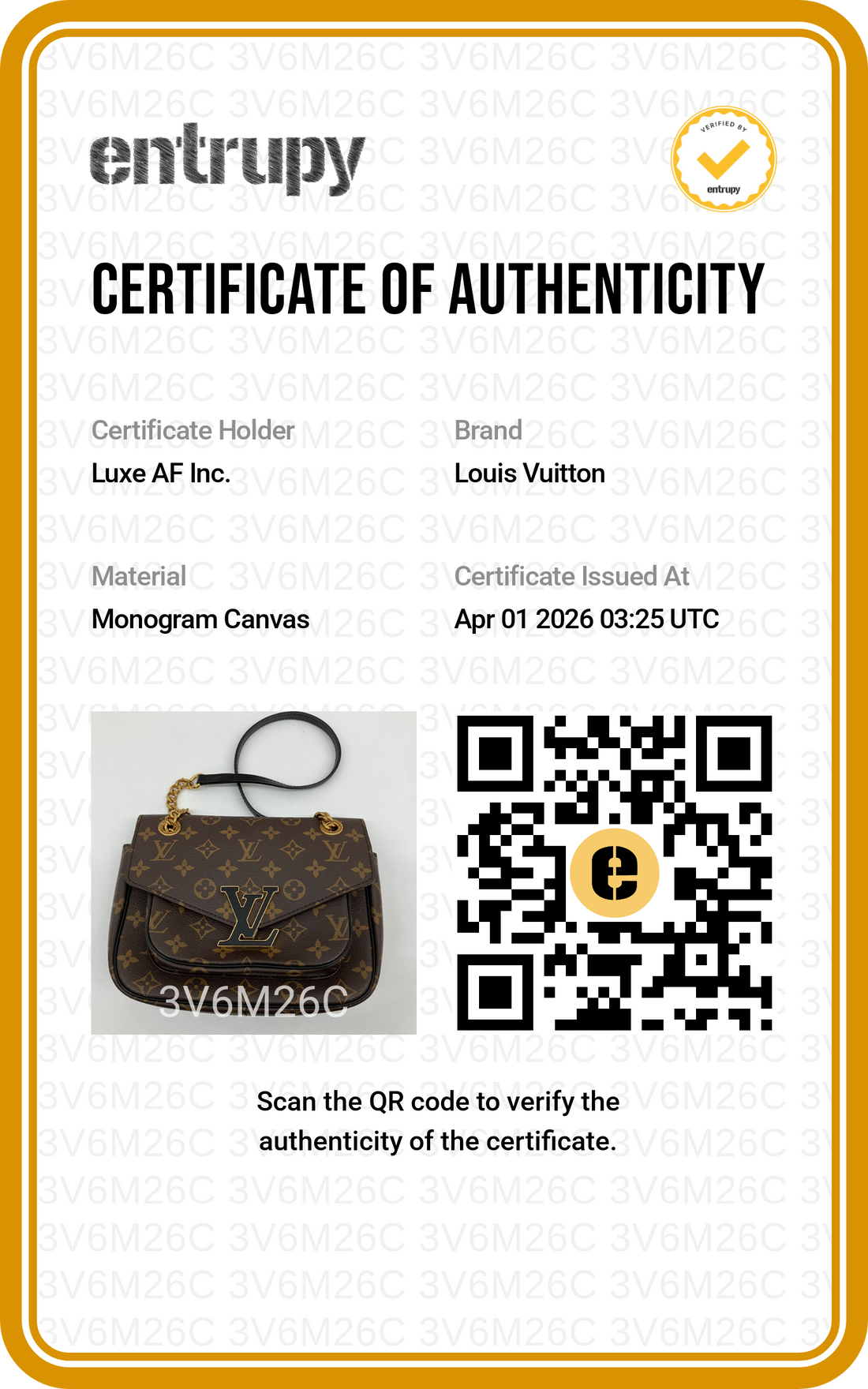 Louis Vuitton Passy Monogram Canvas Chain Bag LV2369