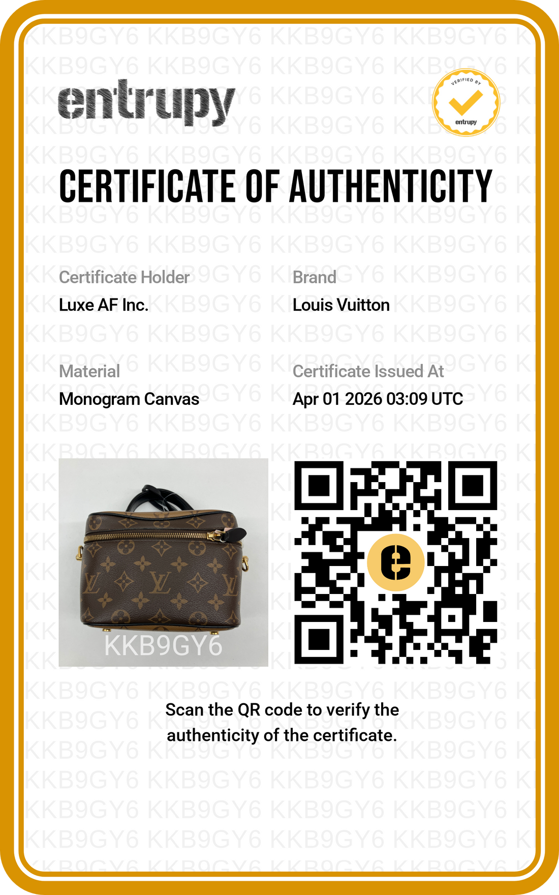 Louis Vuitton Vanity PM Monogram Canvas Handle Bag LV2374