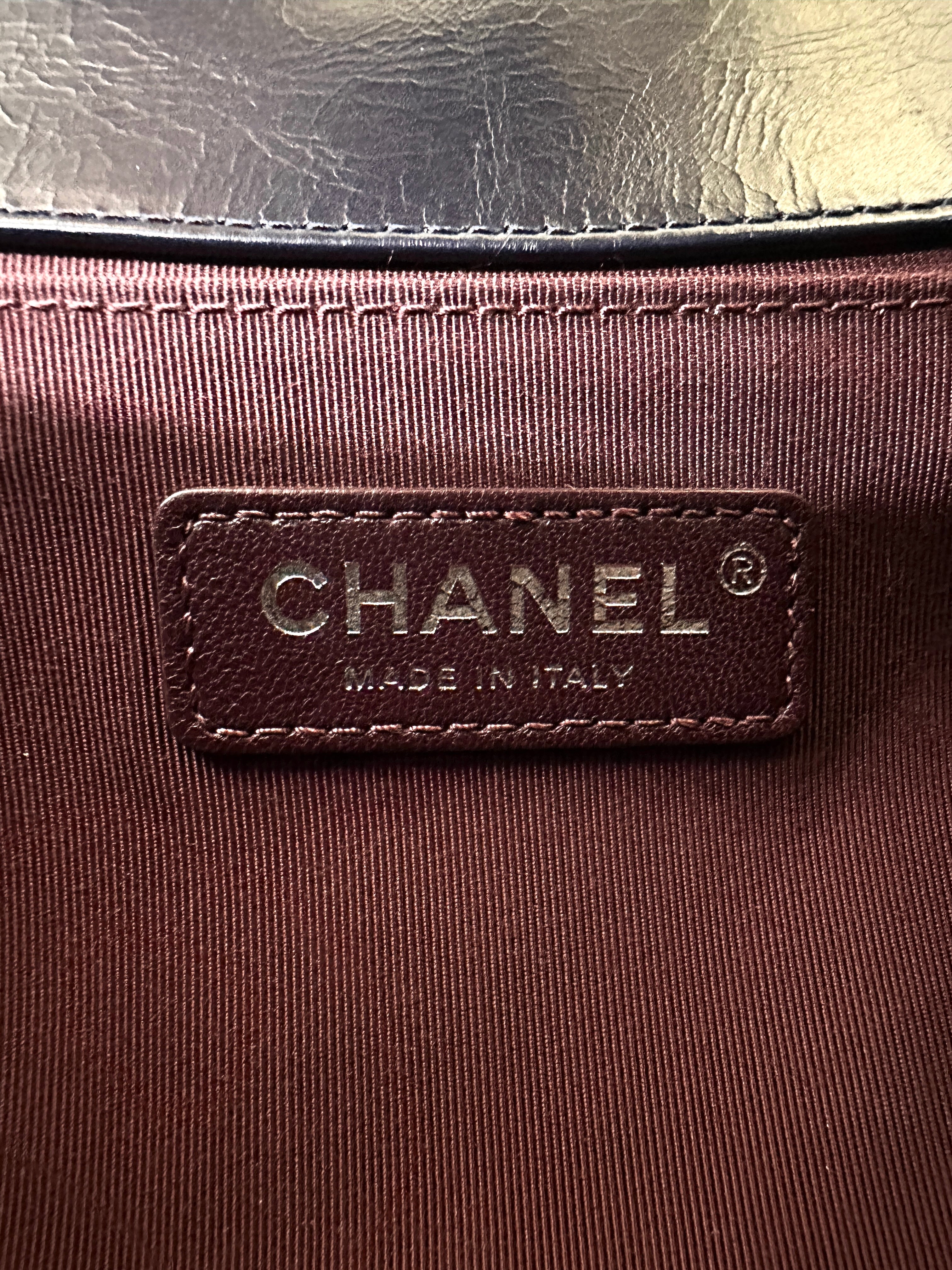 Chanel LeBoy Black Quilted Leather Flap Bag With Braided Chain Trim(23***71) CC1696