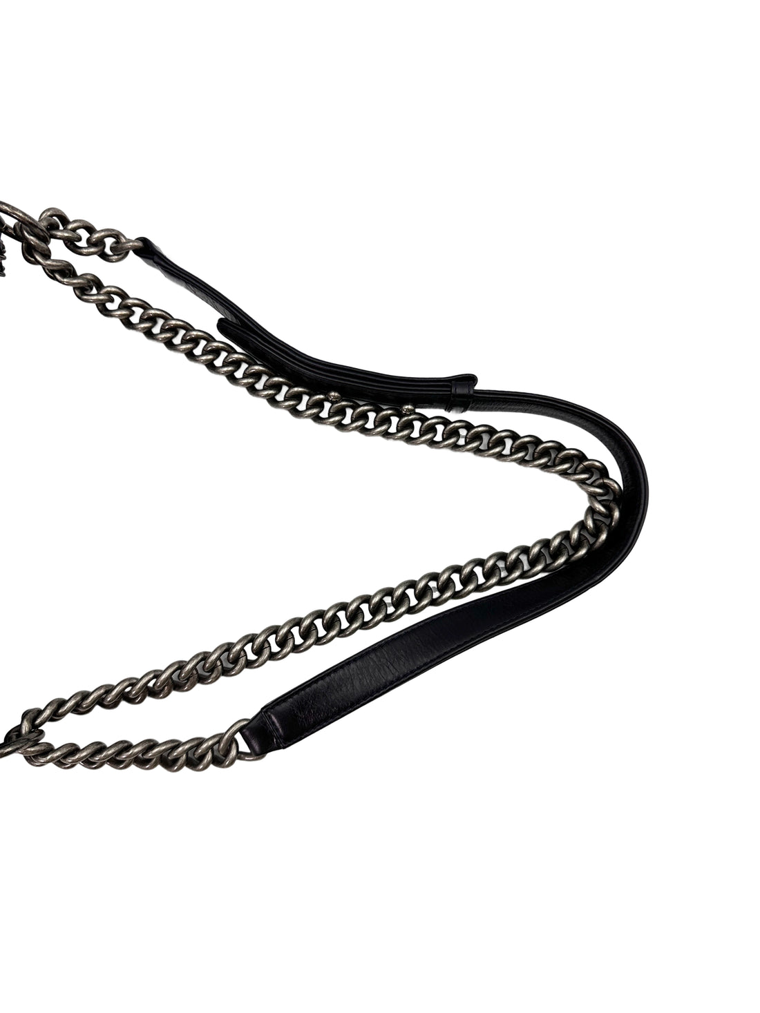 Chanel LeBoy Black Quilted Leather Flap Bag With Braided Chain Trim(23***71) CC1696