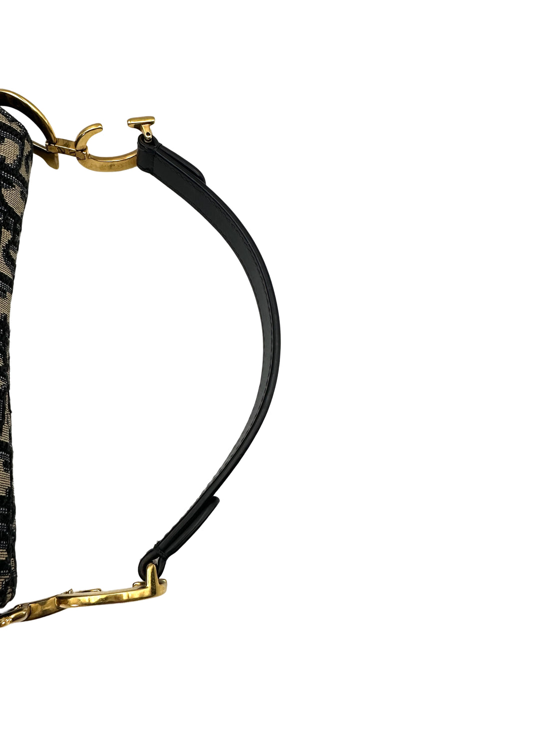 Christian Dior Oblique Black Jacquard Saddle Bag DR646