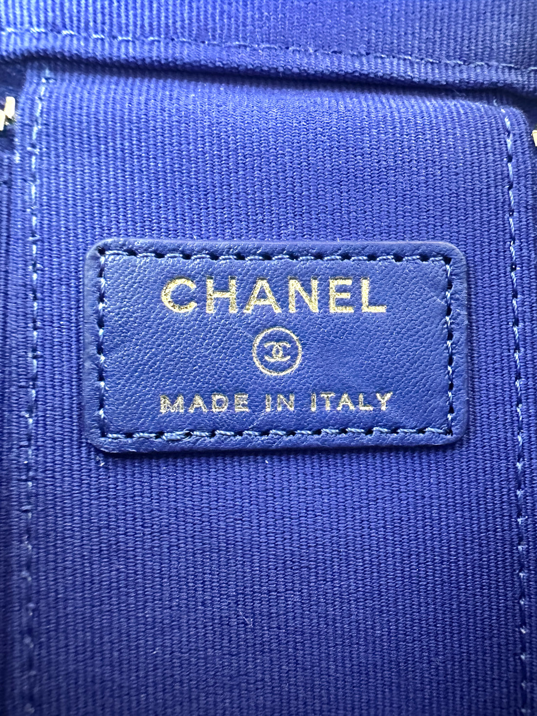 Chanel Blue Quilted Lambskin Top Handle Vanity Case(31***93) CC1697