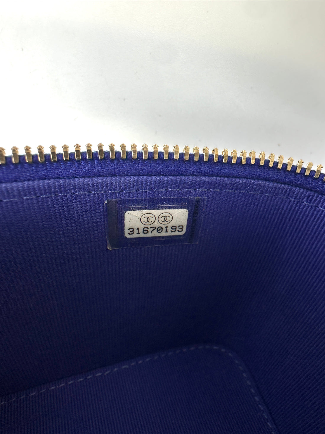 Chanel Blue Quilted Lambskin Top Handle Vanity Case(31***93) CC1697