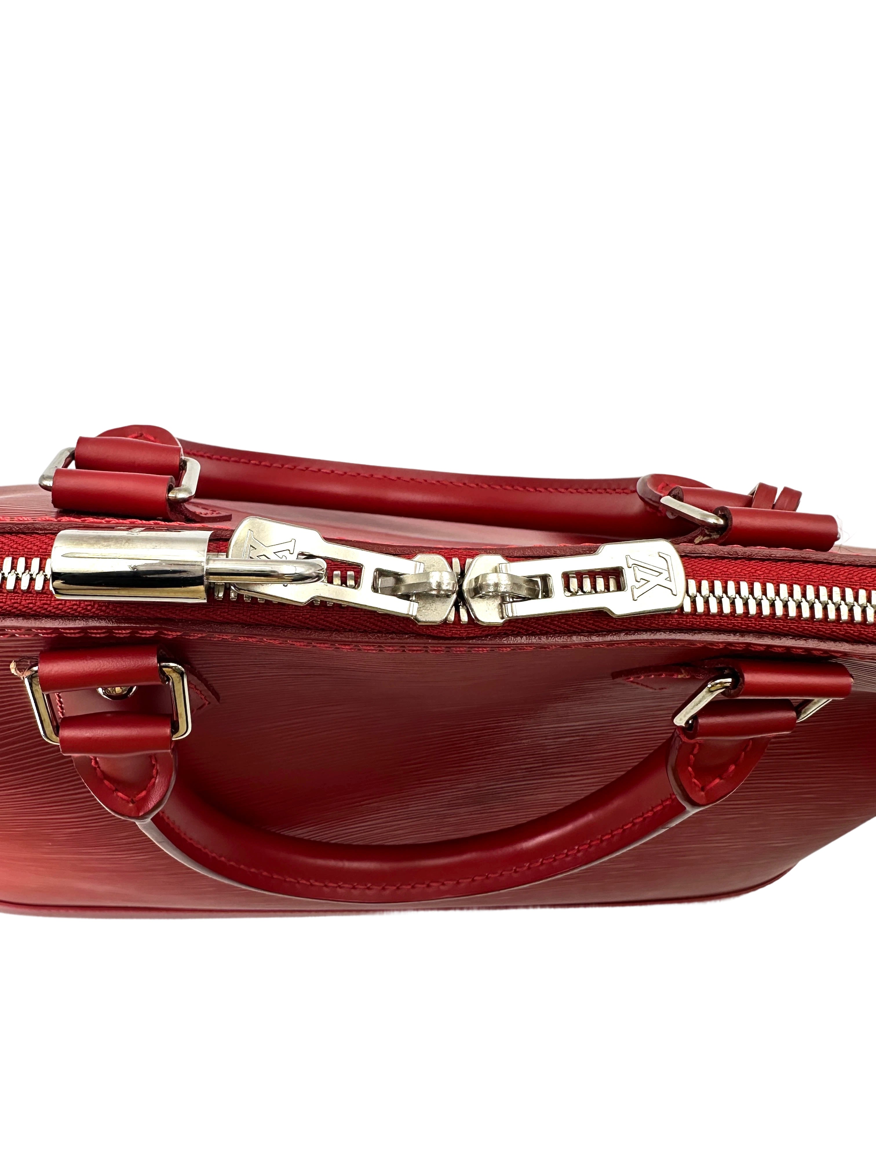 Louis Vuitton Alma Red Epi Leather Handle Bag LV2384