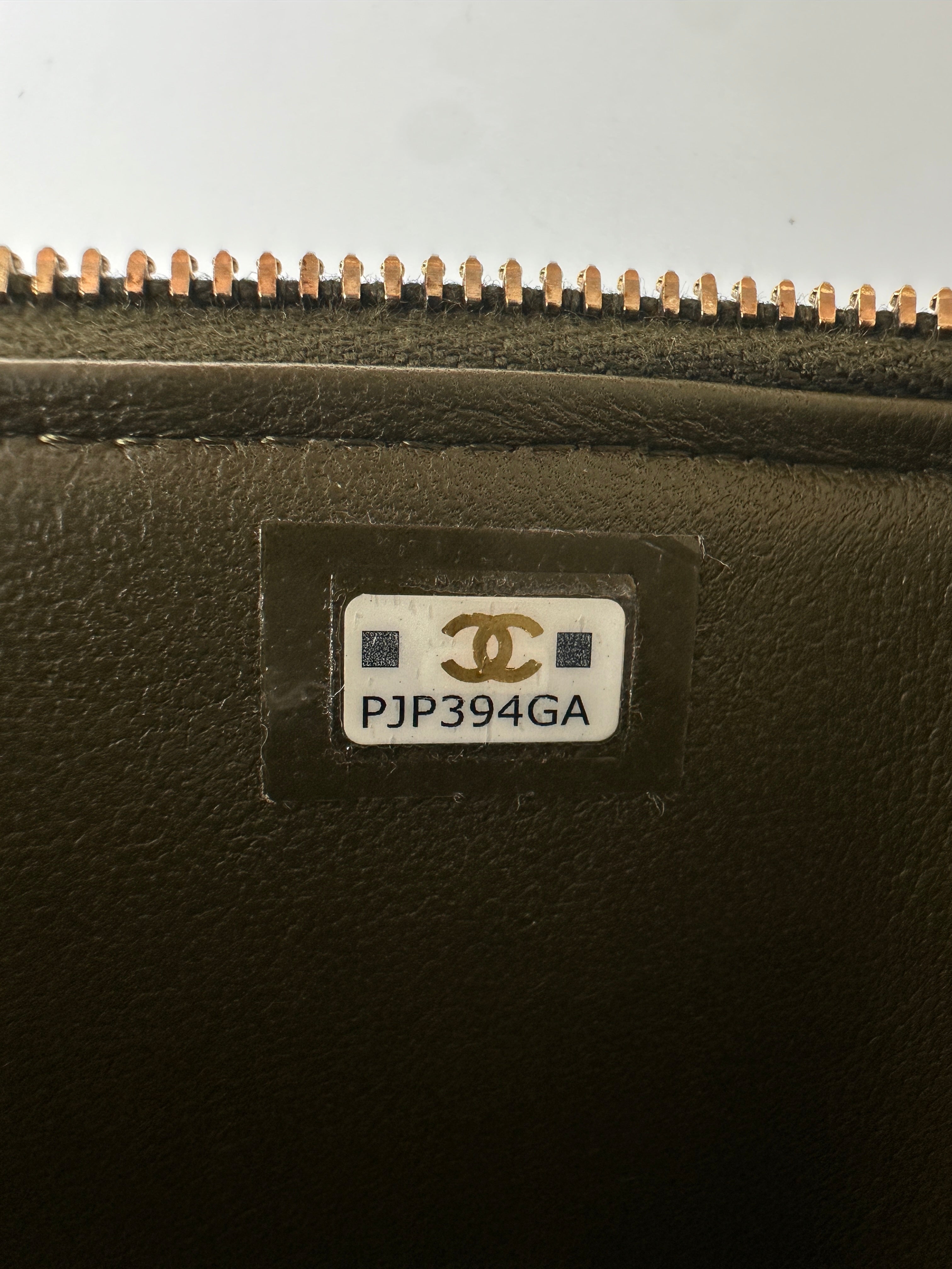 Chanel Green Quilted Leather Vanity Case With Gold Hardware(PJ***GA) IRIS133