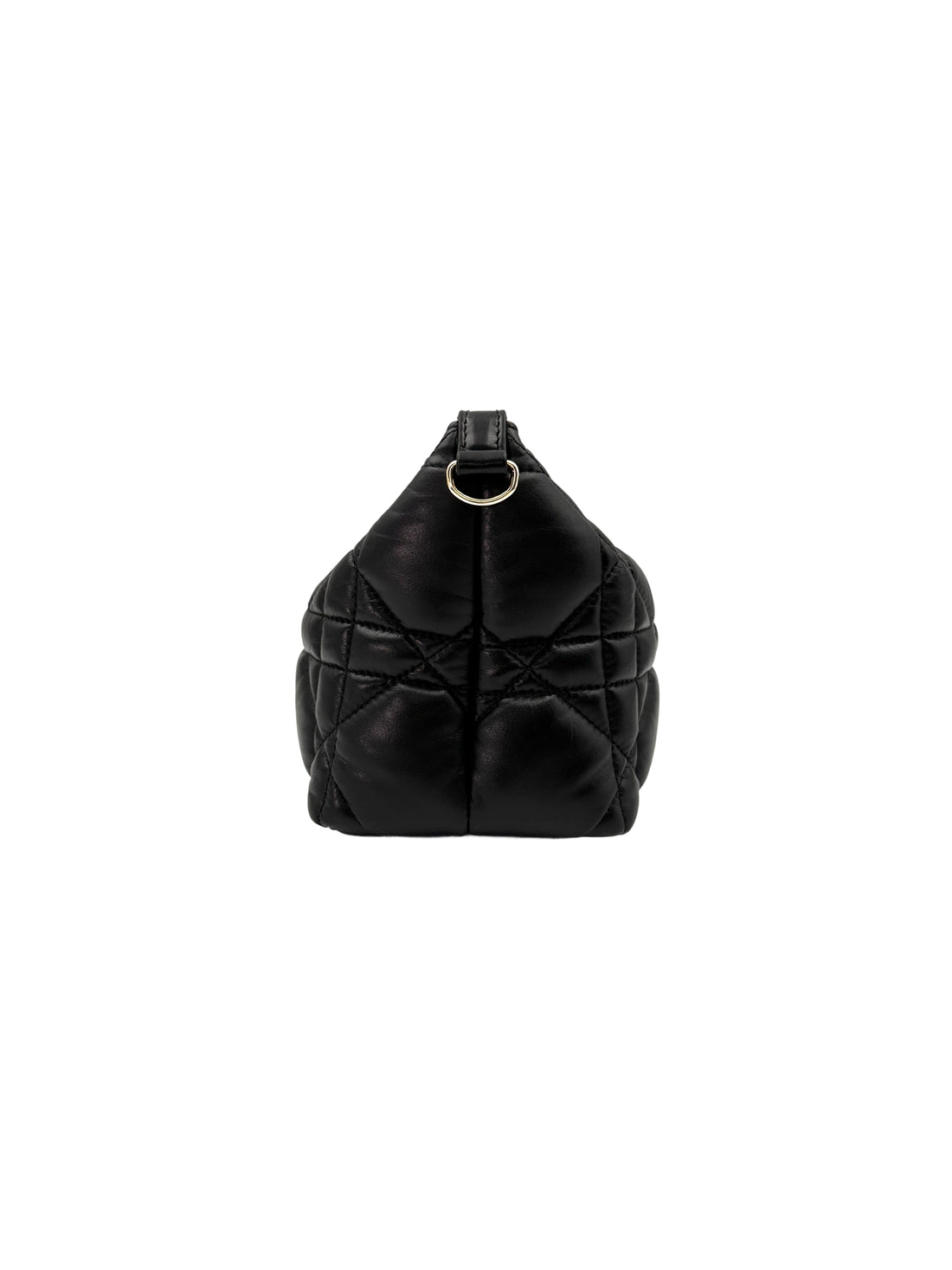 Christian Dior DiorTravel Nomad Pouch Black Macrocannage Calfskin Medium Size Bag DR649