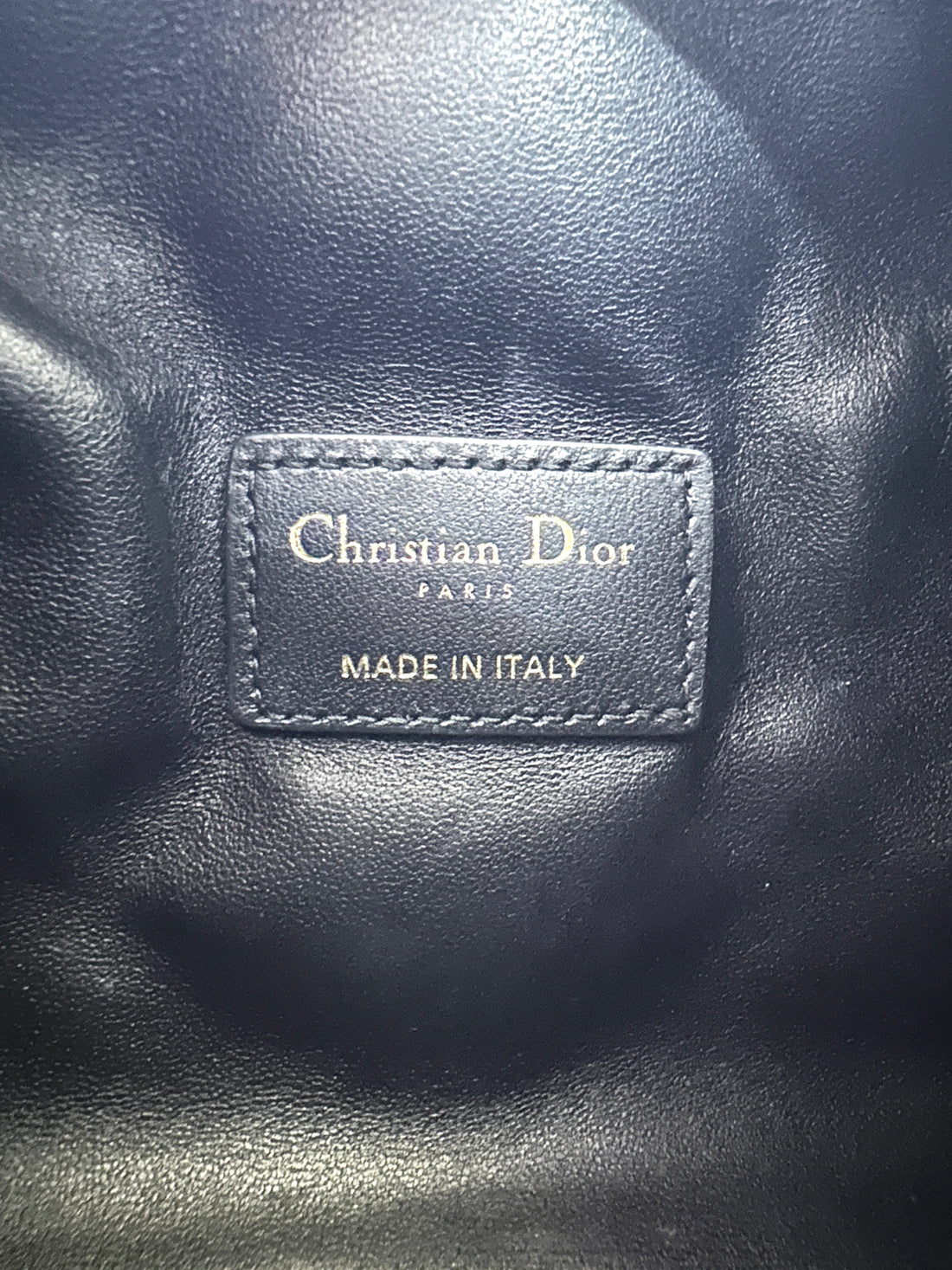 Christian Dior DiorTravel Nomad Pouch Black Macrocannage Calfskin Medium Size Bag DR649