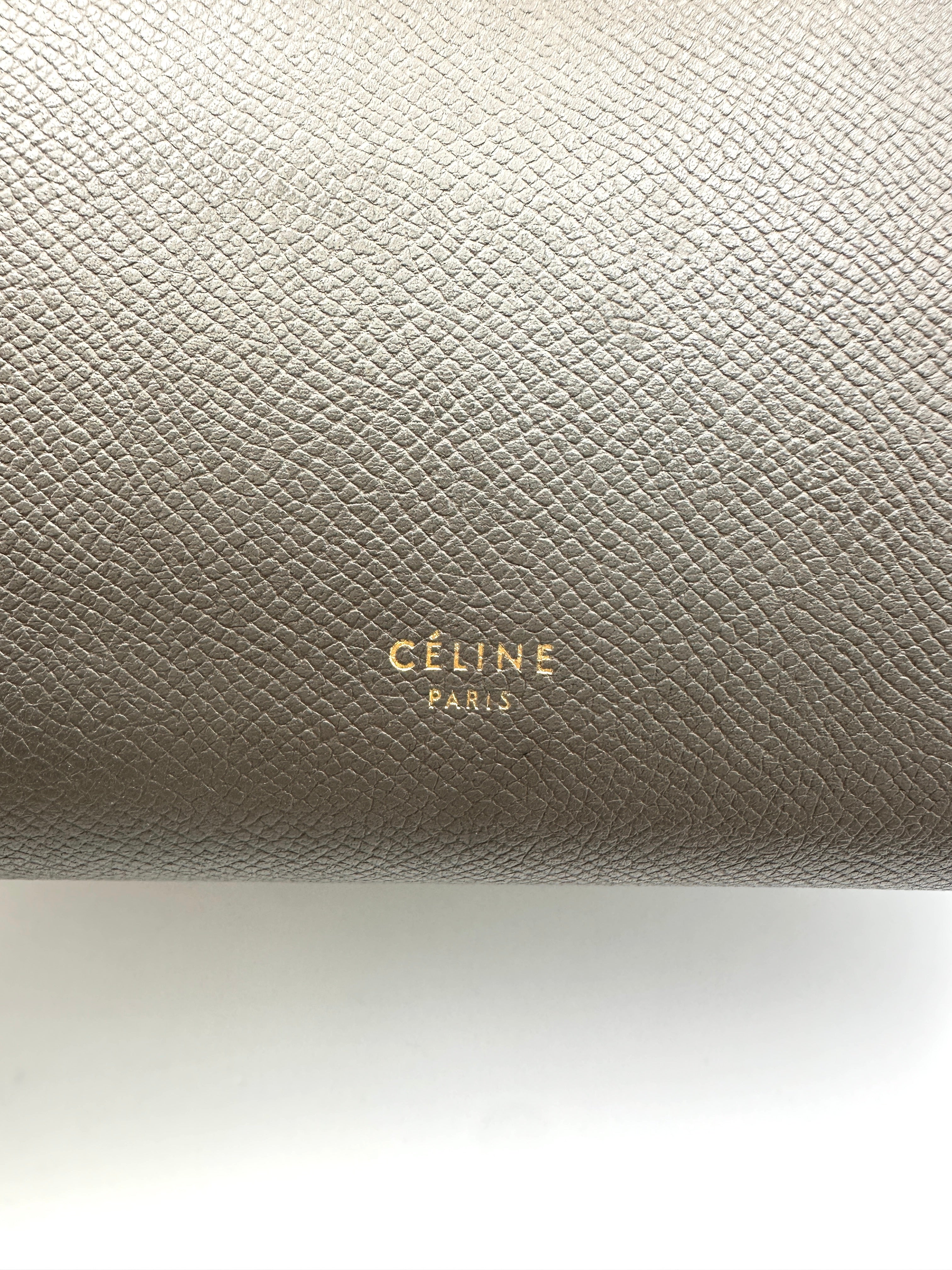 Celine Grey Leather Belt Handle Bag CE141