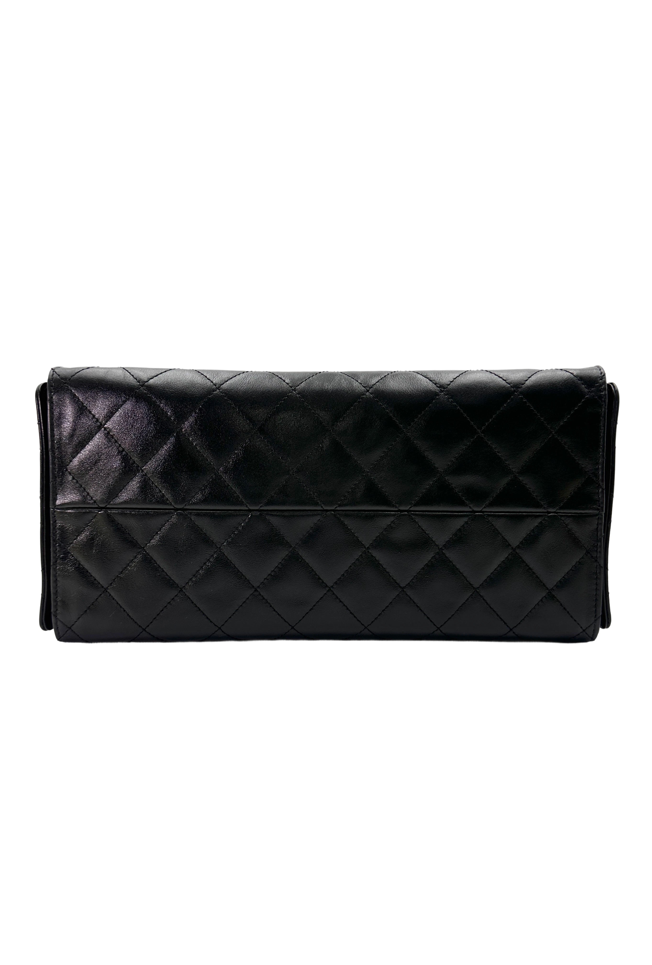Chanel 25 Black Quilted Leather Medium Size Hobo Bag With Gold Hardware(T3***41) CC1700