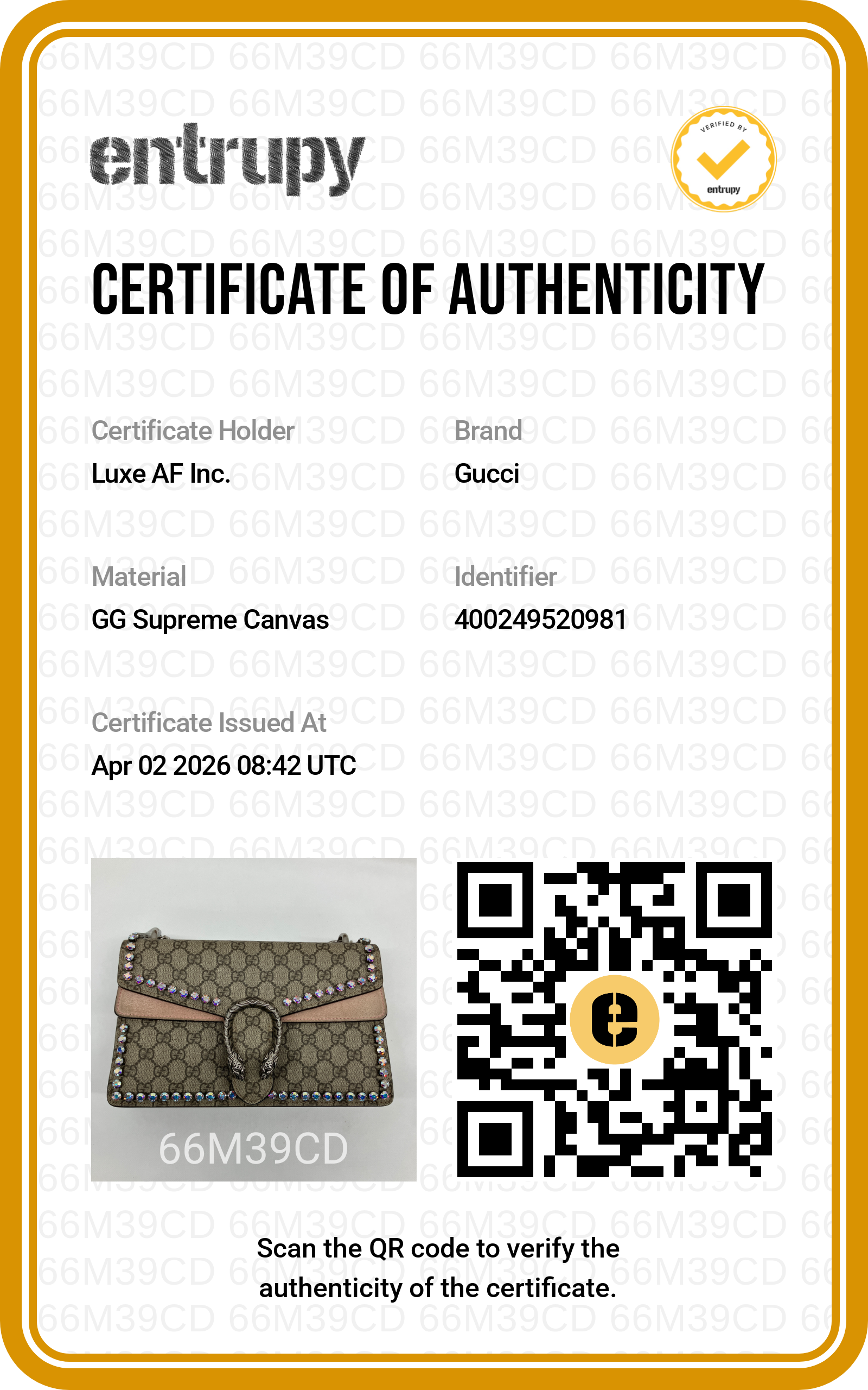 Gucci Dionysus GG Supreme Canvas Crystal Embellishments Shoulder Bag GG835