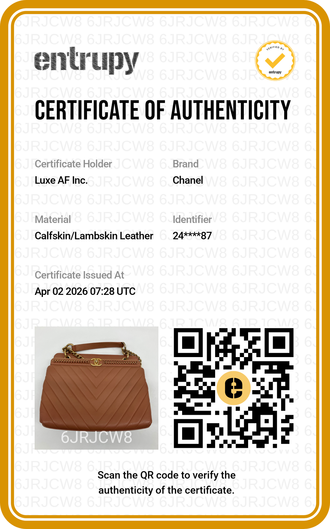 Chanel Brown Chevron Quilted Leather Shoulder Bag With Gold Hardware(24***87) IRIS135