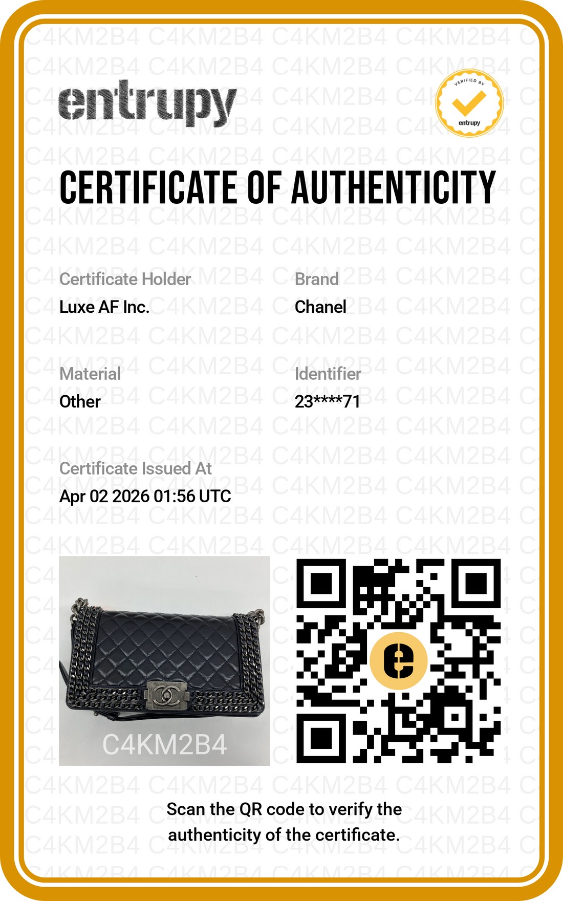 Chanel LeBoy Black Quilted Leather Flap Bag With Braided Chain Trim(23***71) CC1696