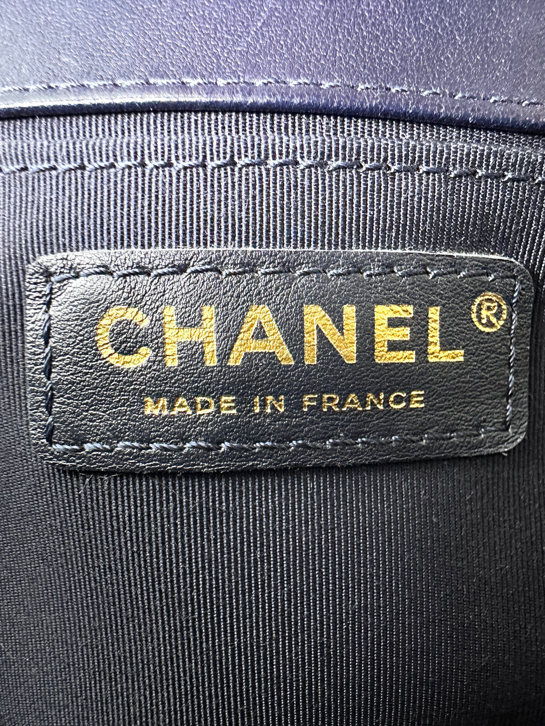 Chanel LeBoy Navy Quilted Leather Flap Bag With Gold Buckle(22***09) CC1702