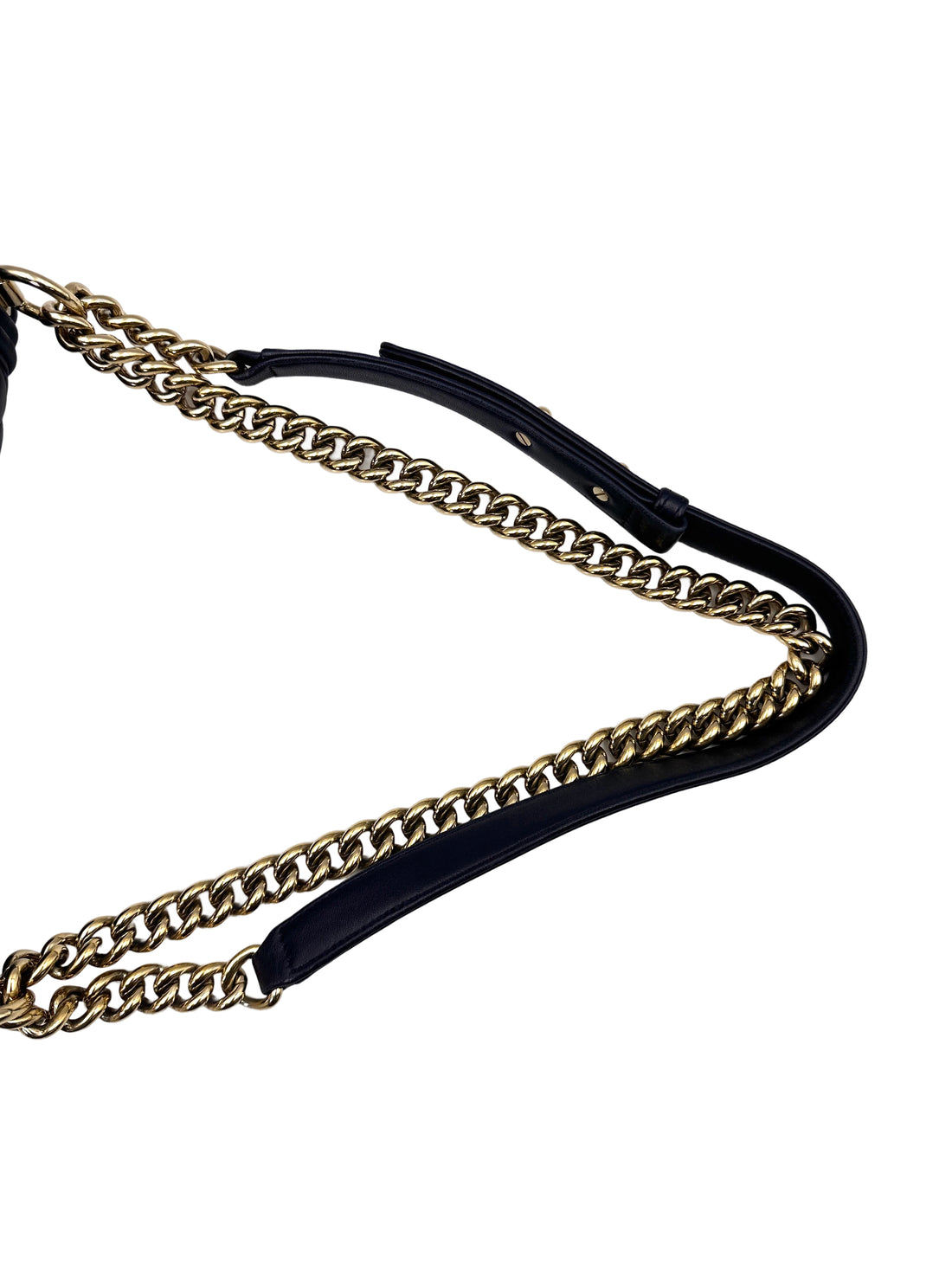 Chanel LeBoy Navy Quilted Leather Flap Bag With Gold Buckle(22***09) CC1702
