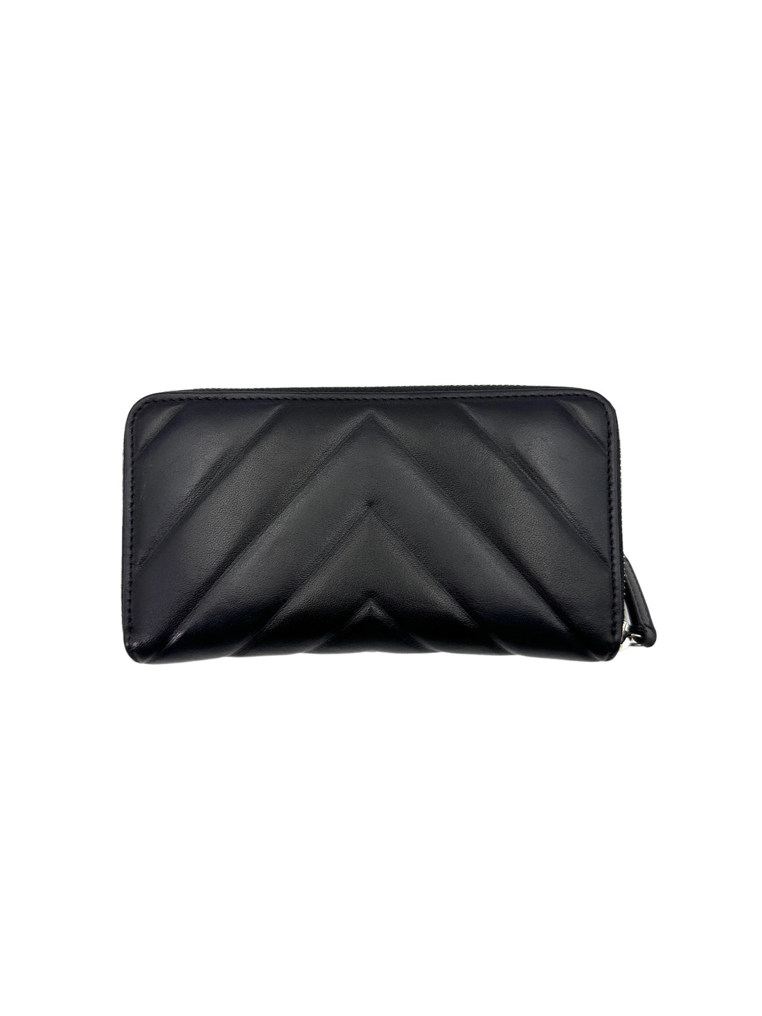 Chanel Black Chevron Quilted Leather Long Zipped Wallet(25***73) CC1708