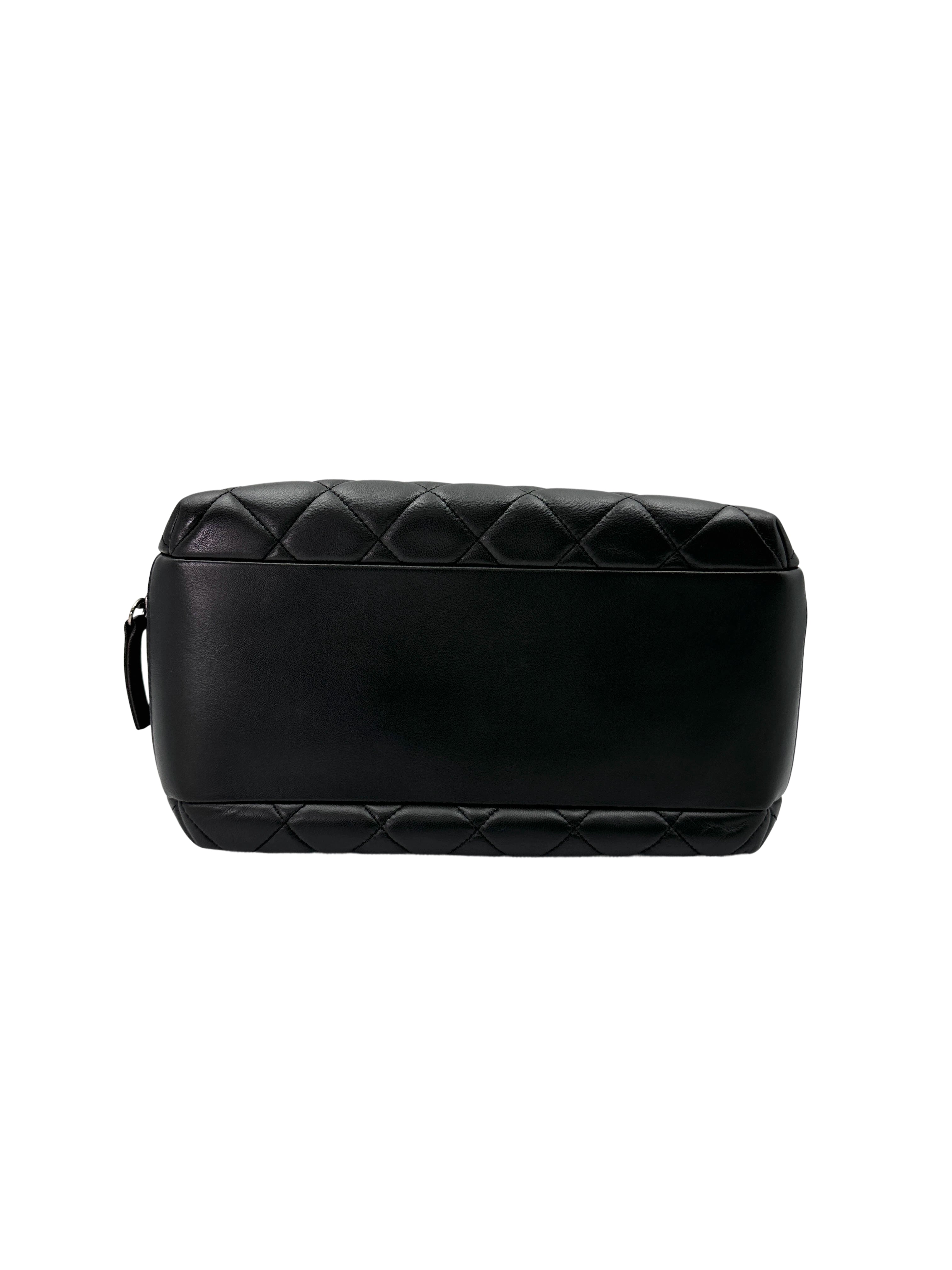 Chanel Trendy CC Black Quilted Lambskin Medium Size Bowling Bag(21***25) IRIS122