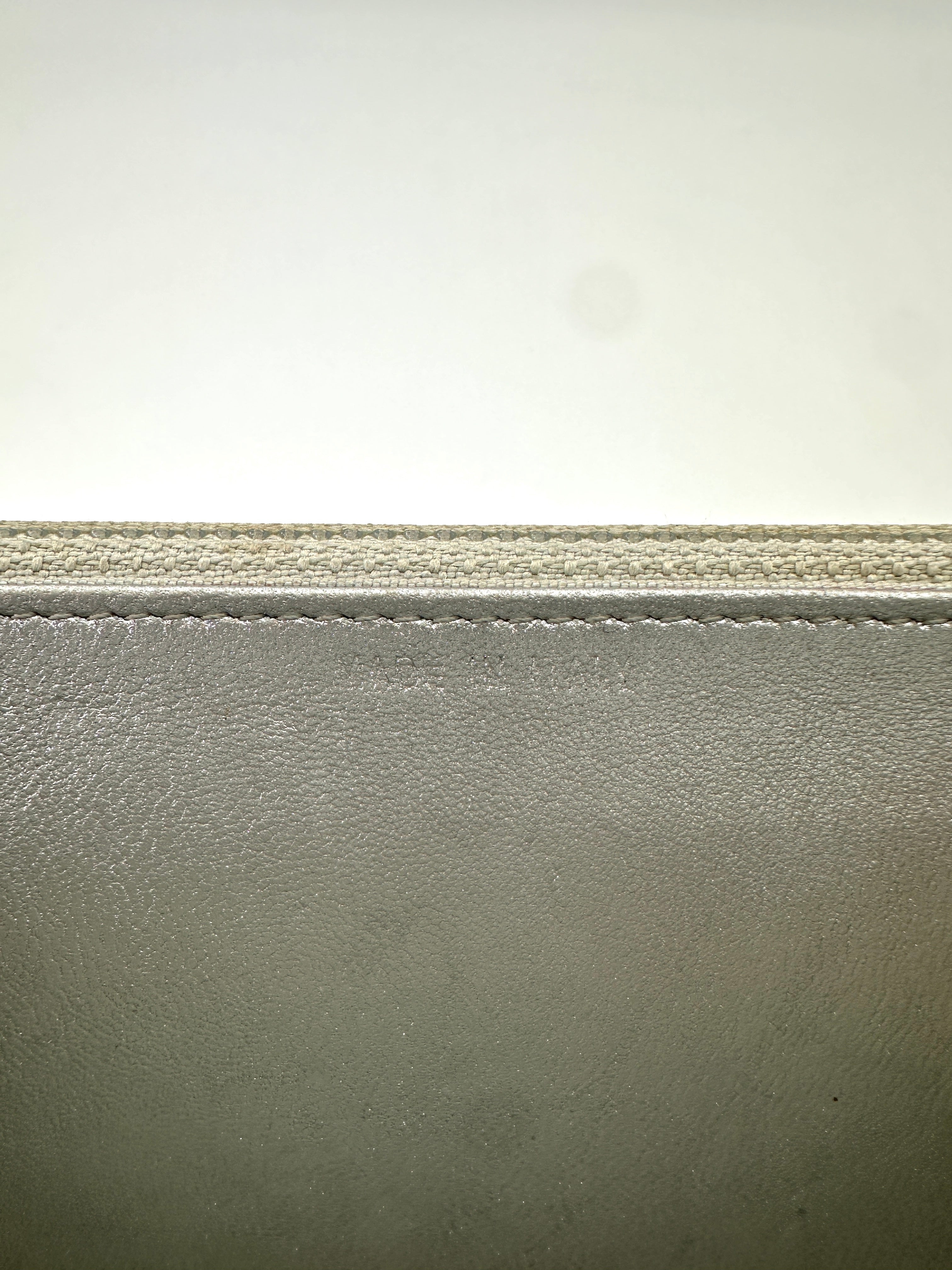 Chanel Metallic Silver Quilted Leather Wallet On Chain With Silver Buckle(18***70) CC1705