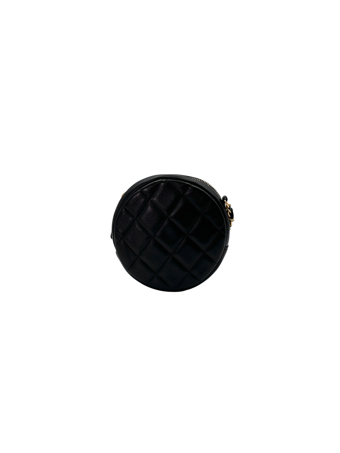 Chanel Black Quilted Lambskin Lucky Charms Round Clutch With Chain(26***38) CC1706