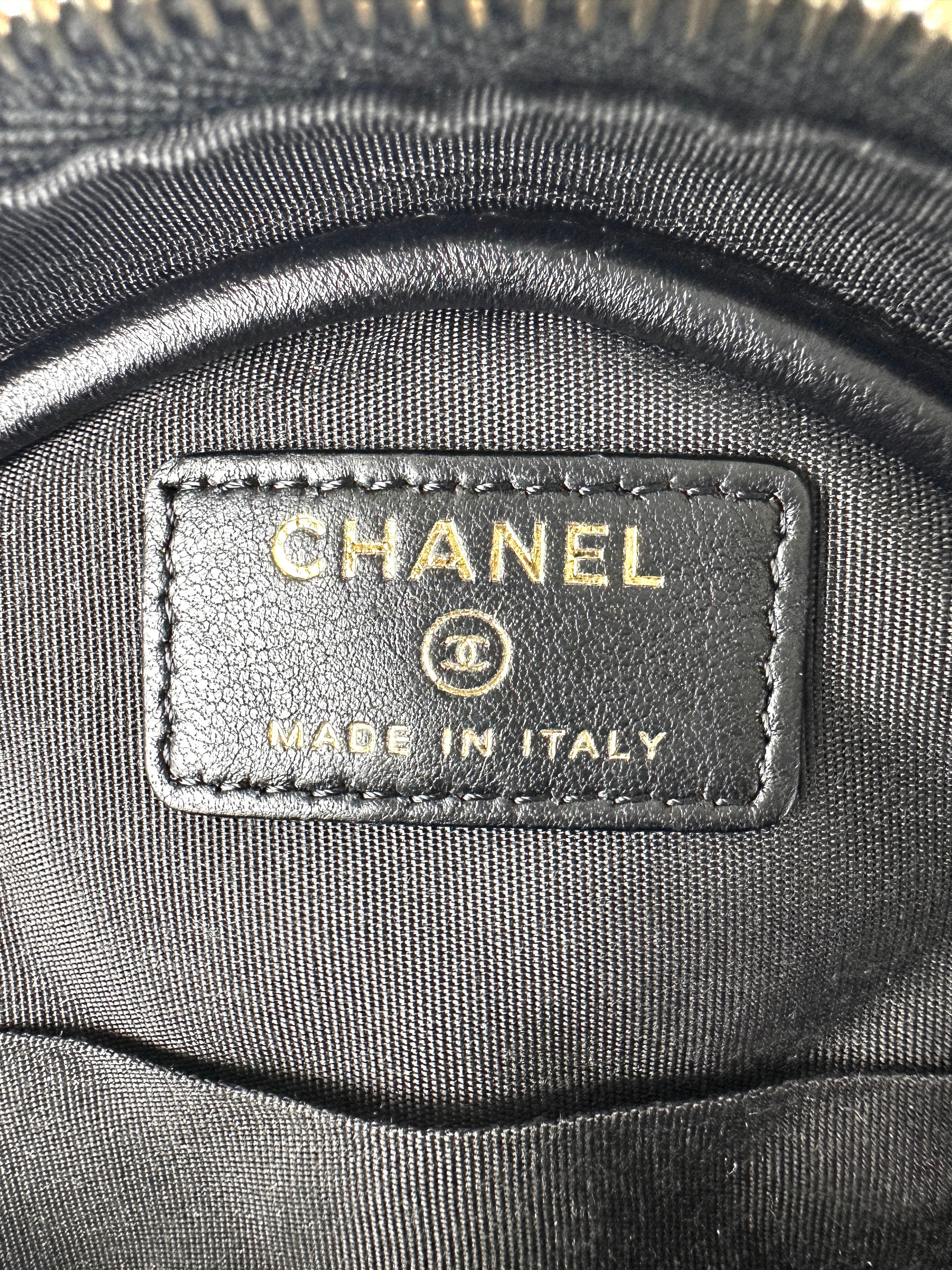 Chanel Black Quilted Lambskin Lucky Charms Round Clutch With Chain(26***38) CC1706