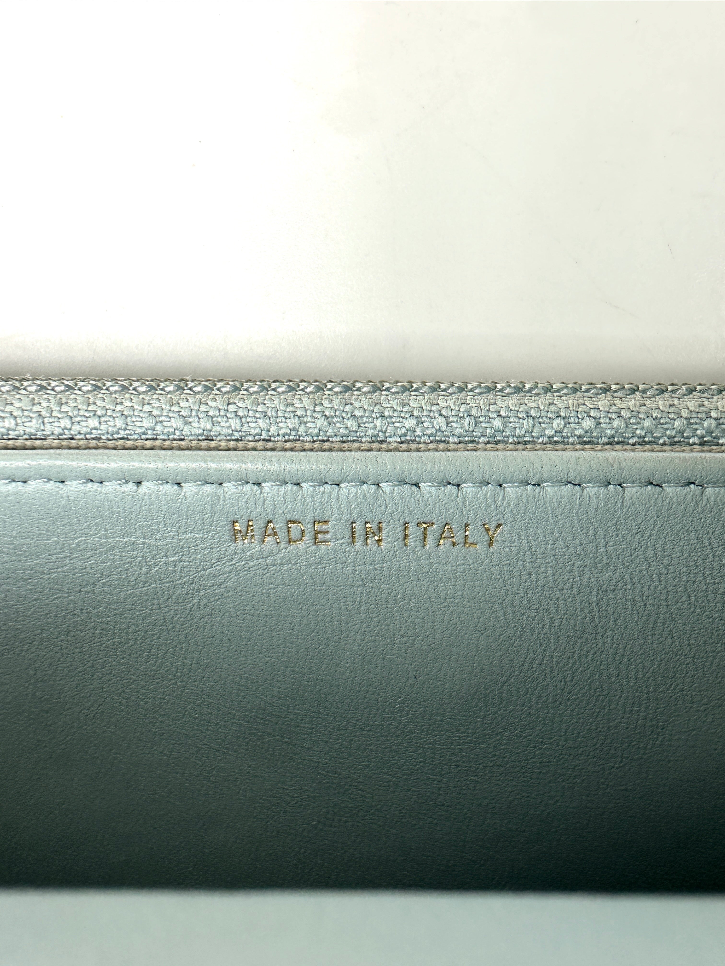 Chanel 22P Light Blue Quilted Lambskin Wallet On Chain(XL***XJ) IRIS139