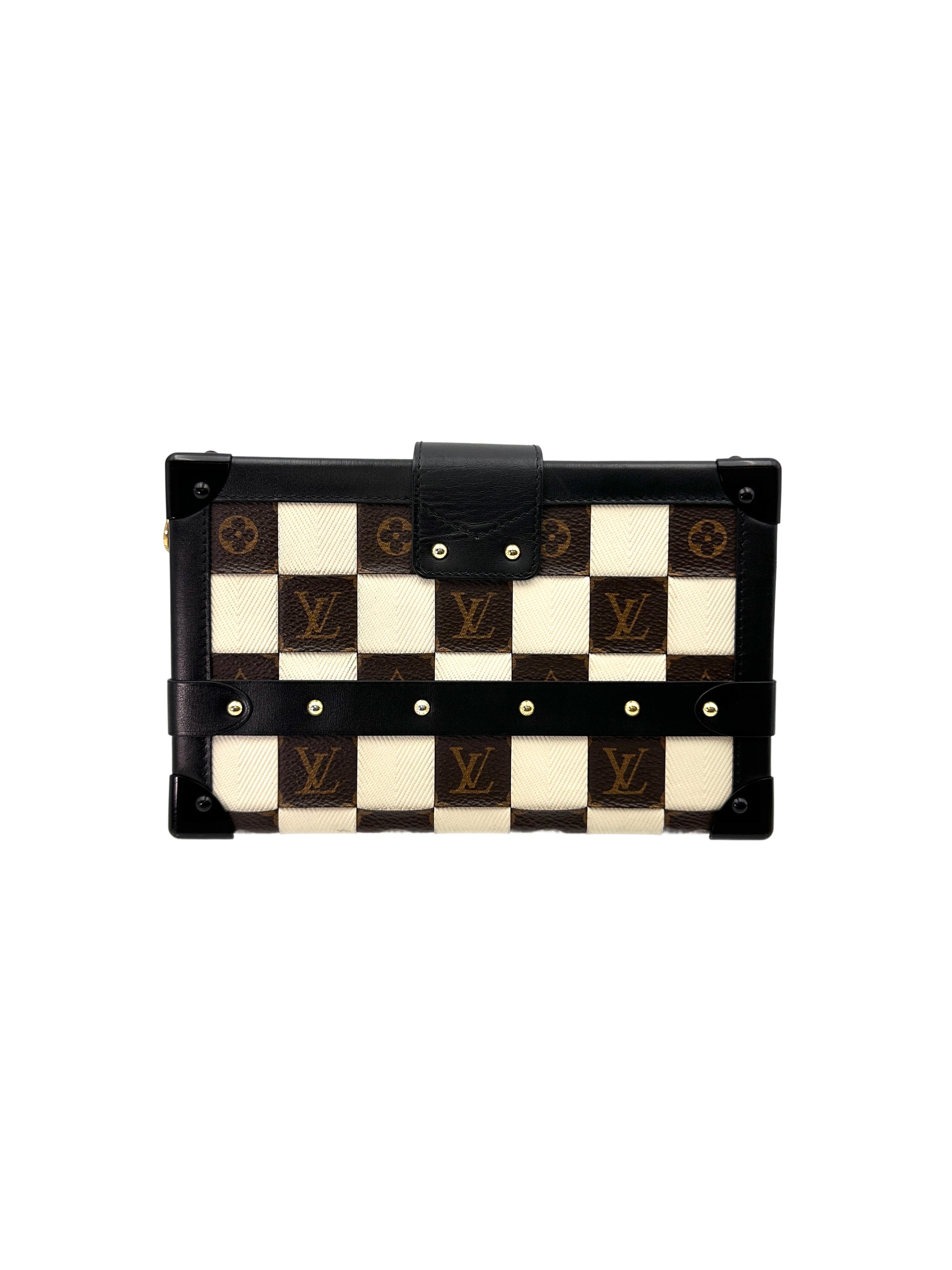 Louis Vuitton Petite Malle Damier Tressage Monogram & Leather Shoulder Bag IRIS141