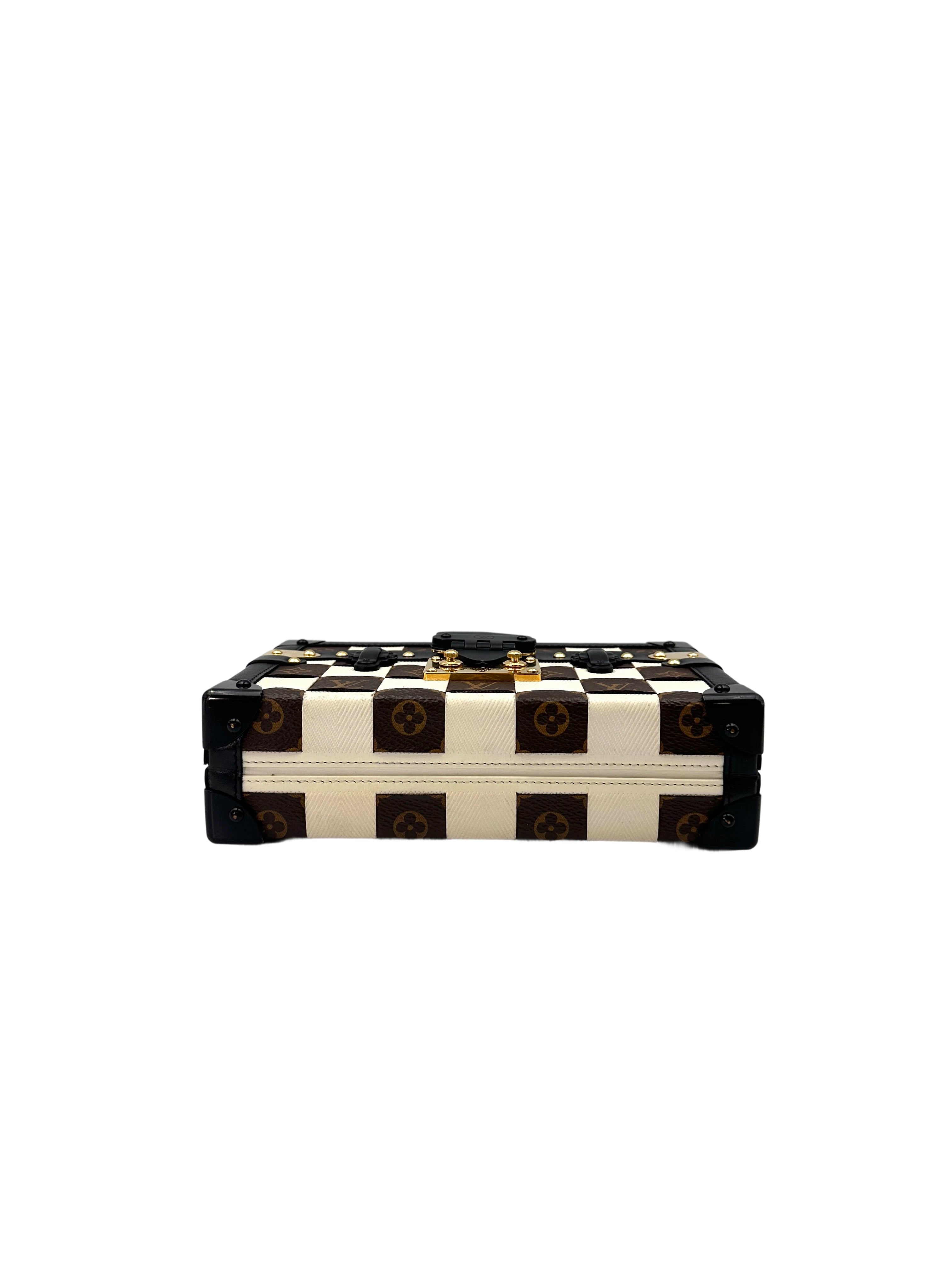 Louis Vuitton Petite Malle Damier Tressage Monogram & Leather Shoulder Bag IRIS141