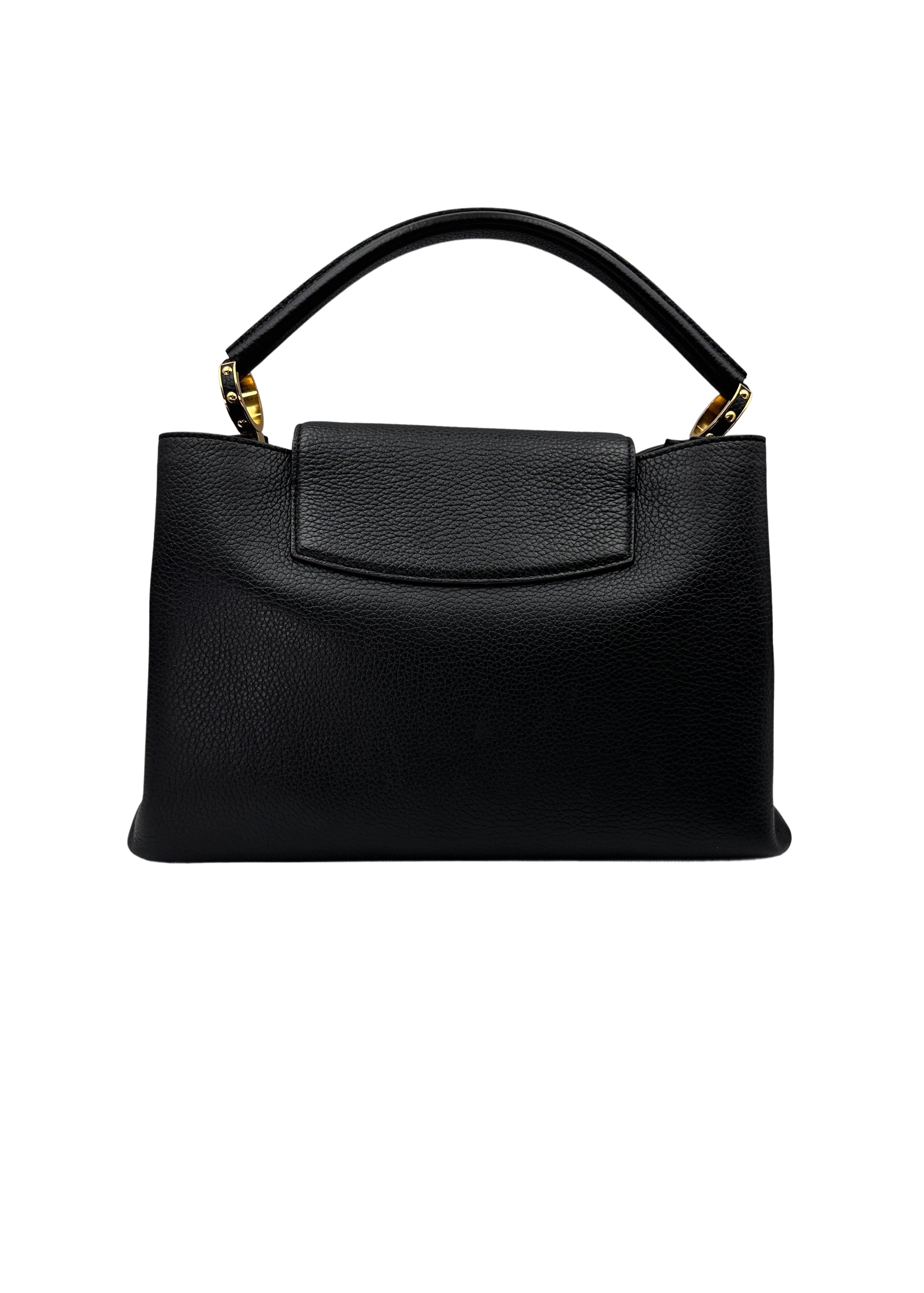 Louis Vuitton Capucines GM Black Calfskin Handle Bag LV2386