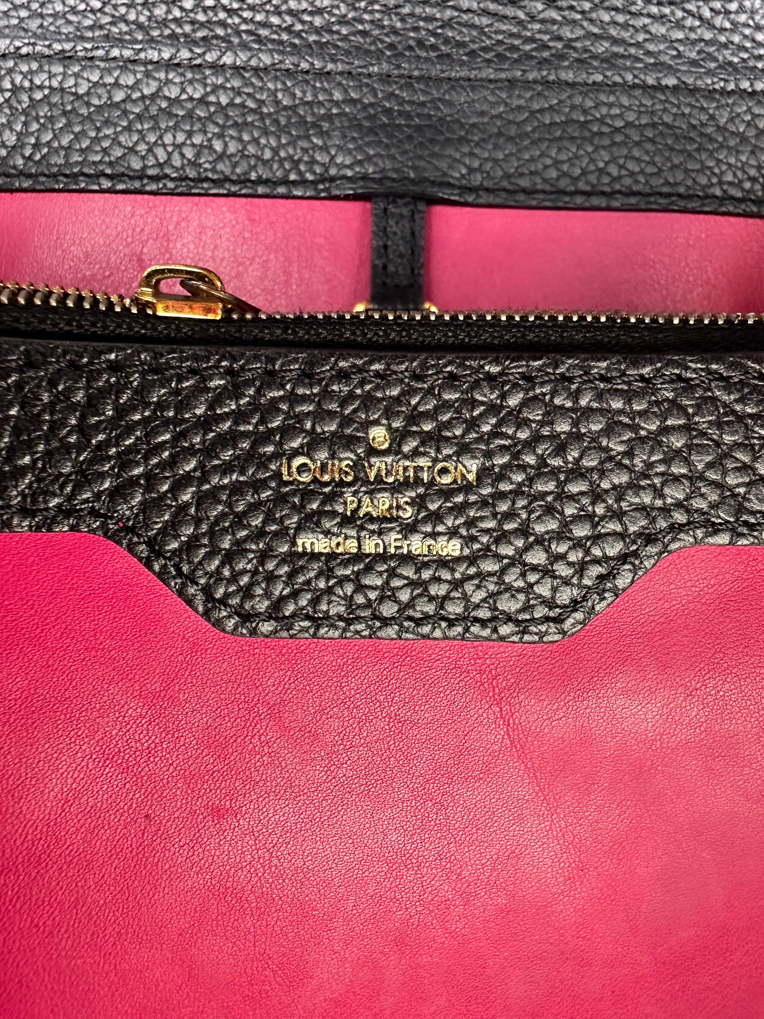 Louis Vuitton Capucines GM Black Calfskin Handle Bag LV2386