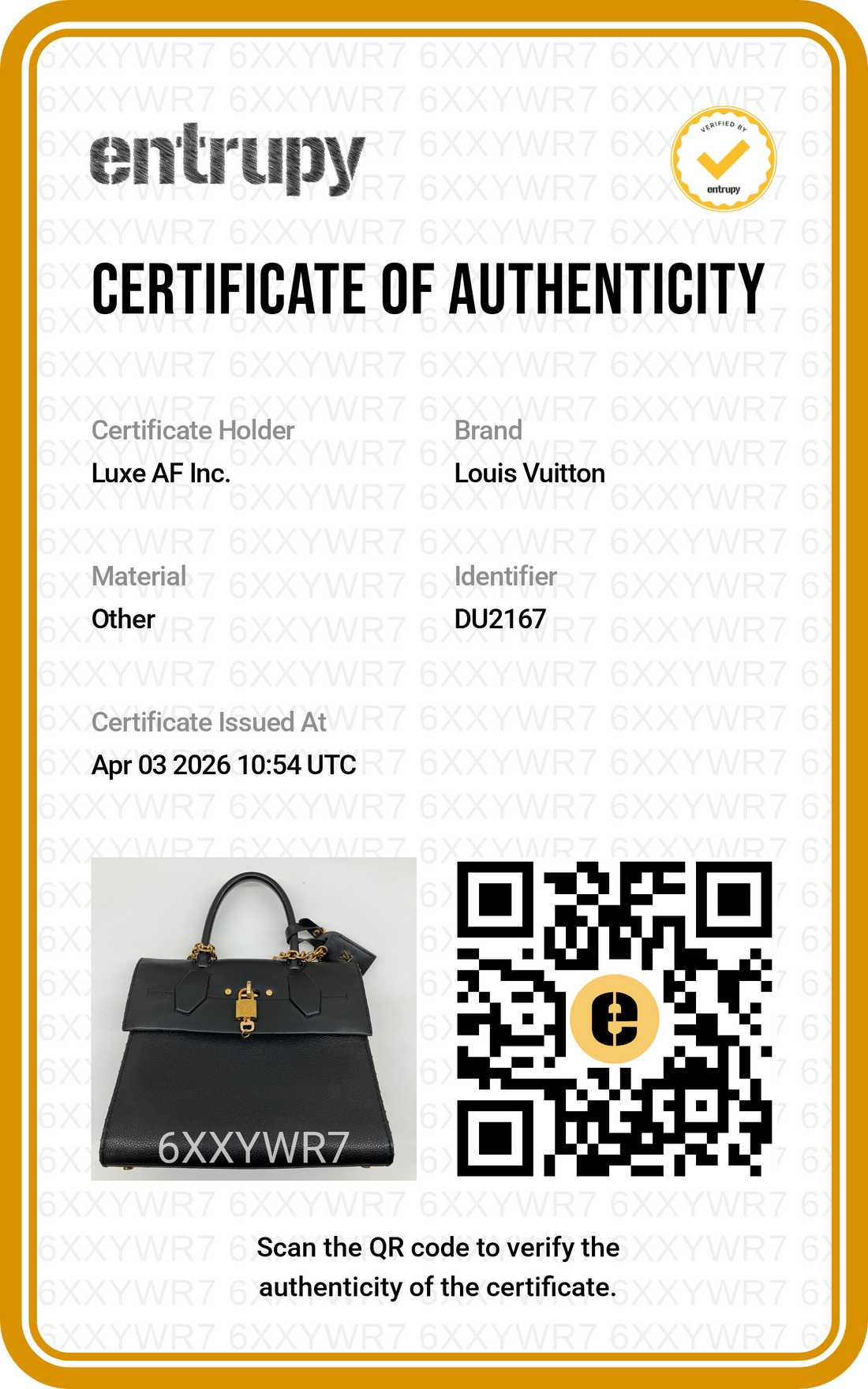 Louis Vuitton City Steamer Black Grained Leather Handle Bag With Gold Hardware LV2393