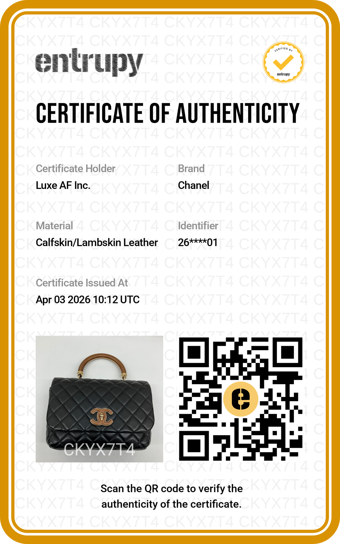 Chanel "Knock On Wood" Black Quilted Leather Top Handle Flap Bag(26***01) IRIS142