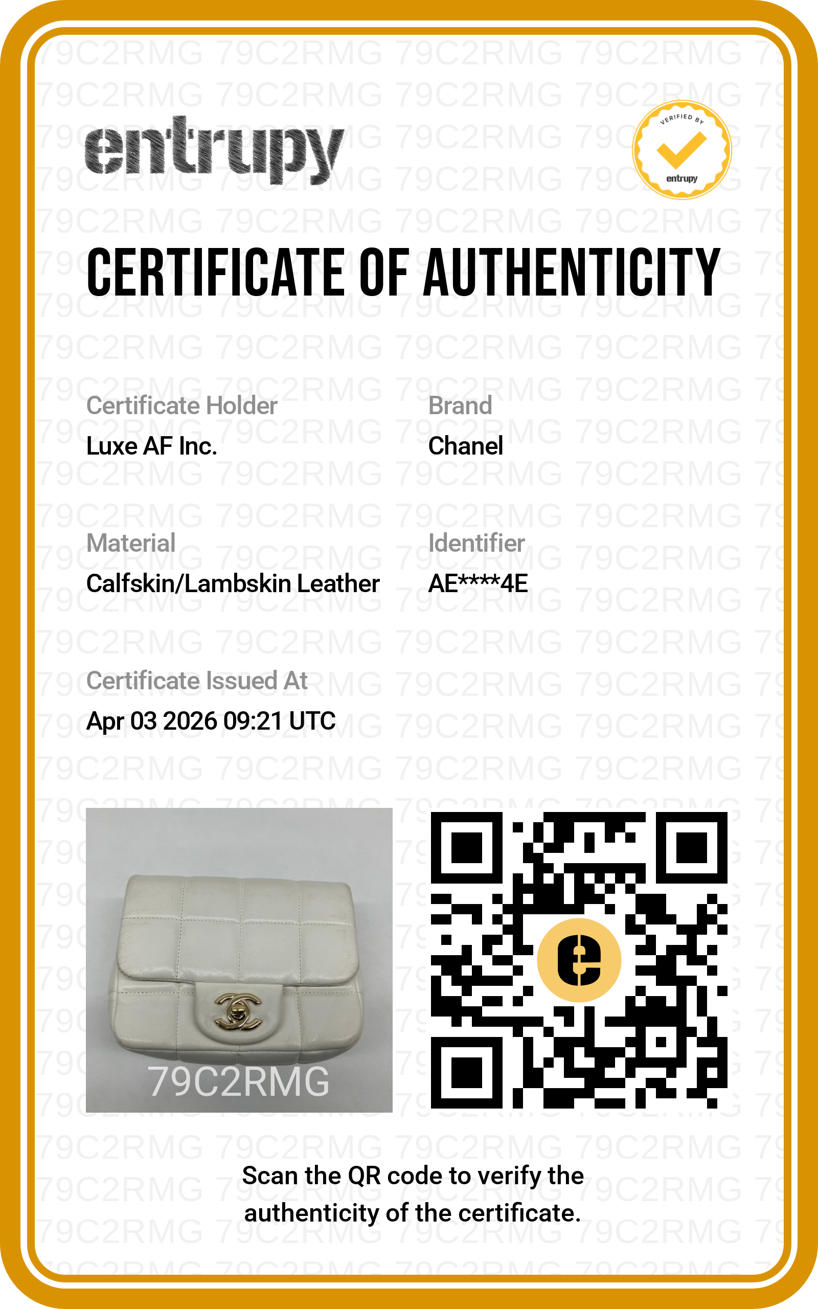Chanel White Quilted Leather Flap Bag With Gold Hardware(AE***4E) CC1734