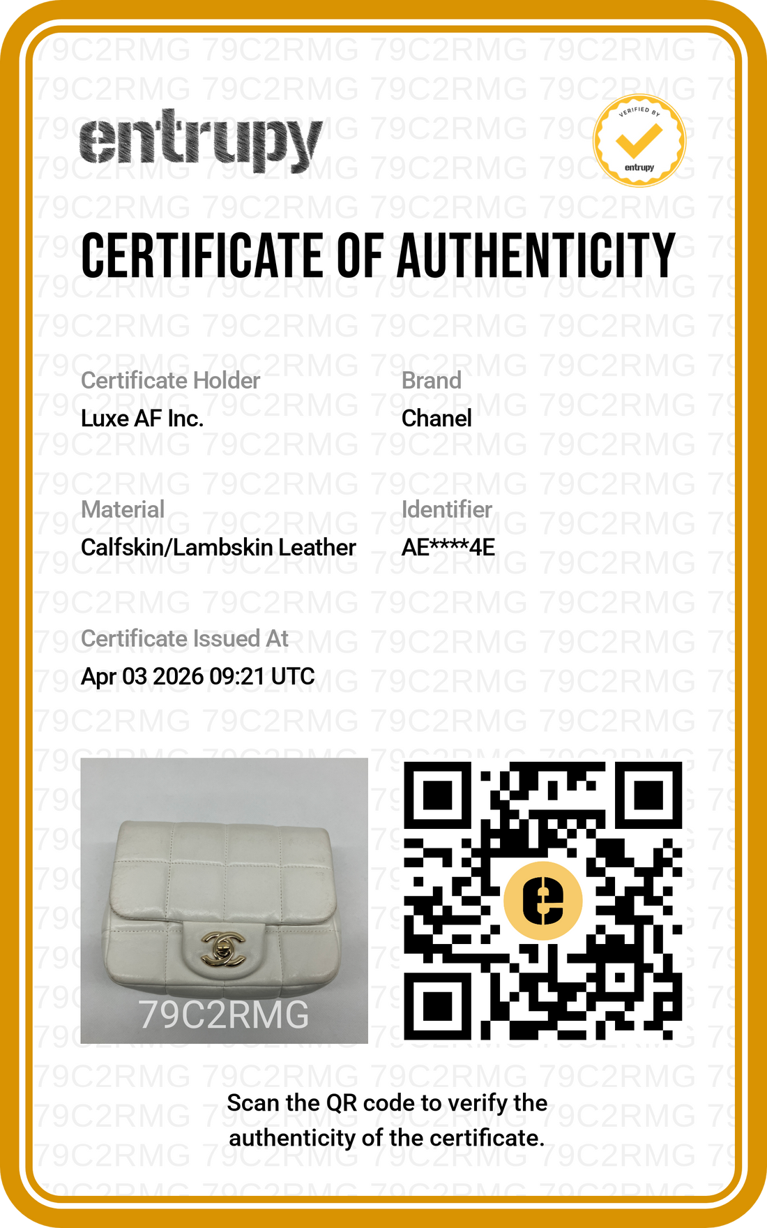 Chanel White Quilted Leather Flap Bag With Gold Hardware(AE***4E) CC1734