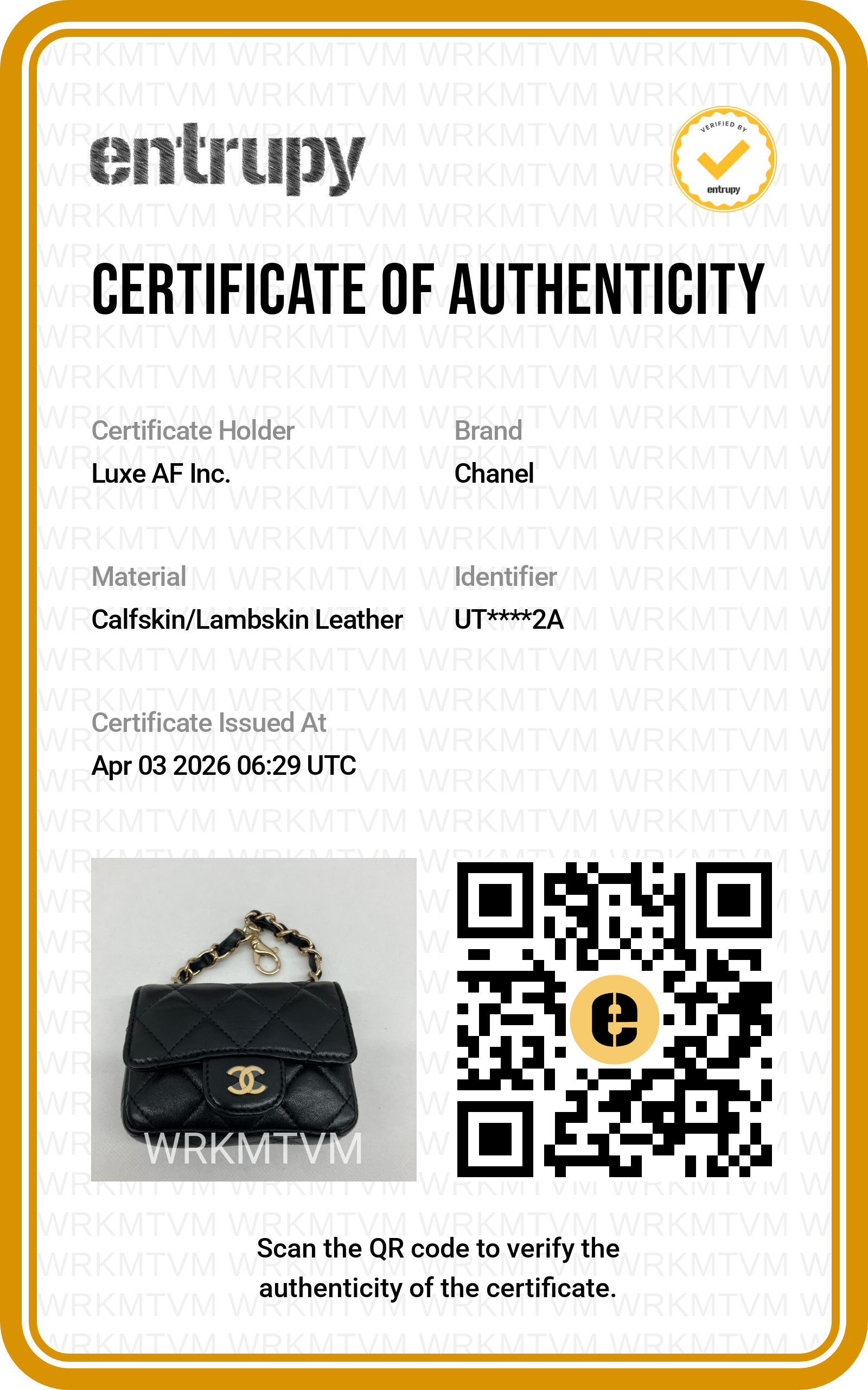 Chanel Micro Classic Flap Black Quilted Lambskin Belt Bag(UT***2A) CC1707