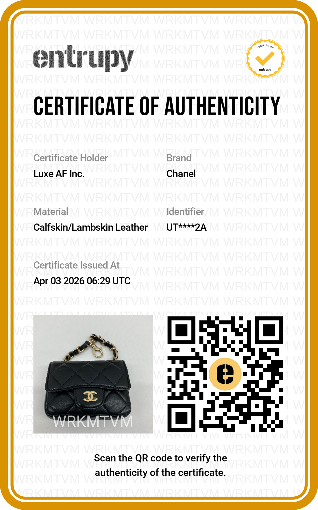 Chanel Micro Classic Flap Black Quilted Lambskin Belt Bag(UT***2A) CC1707
