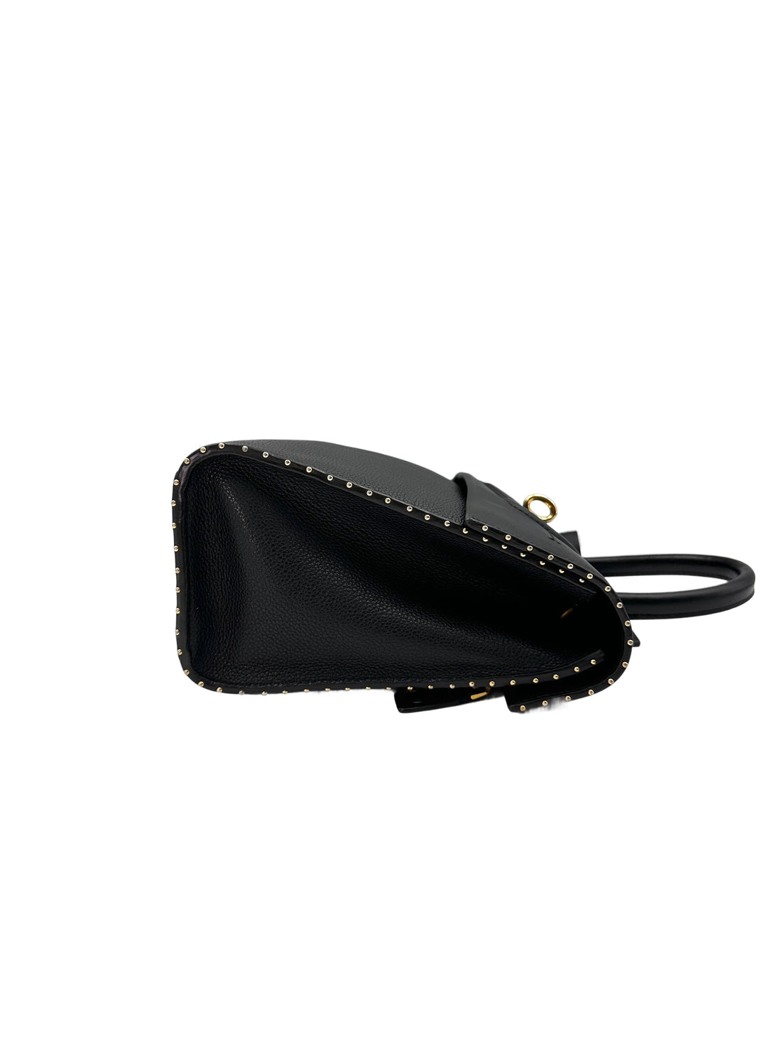 Louis Vuitton City Steamer Black Grained Leather Handle Bag With Gold Hardware LV2393