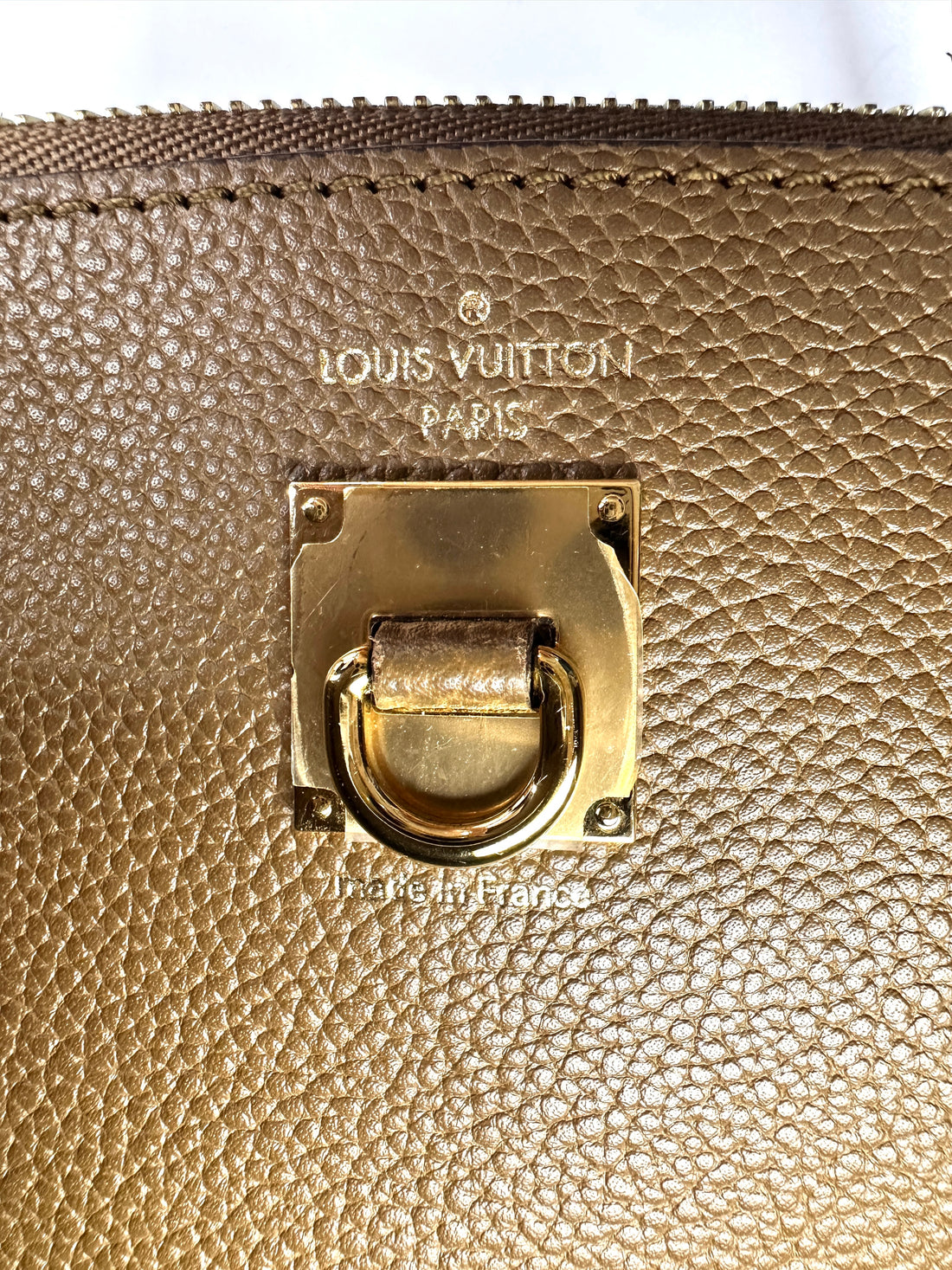 Louis Vuitton City Steamer MM Beige Taurillon Leather & Python Trim Handle Bag LV2389