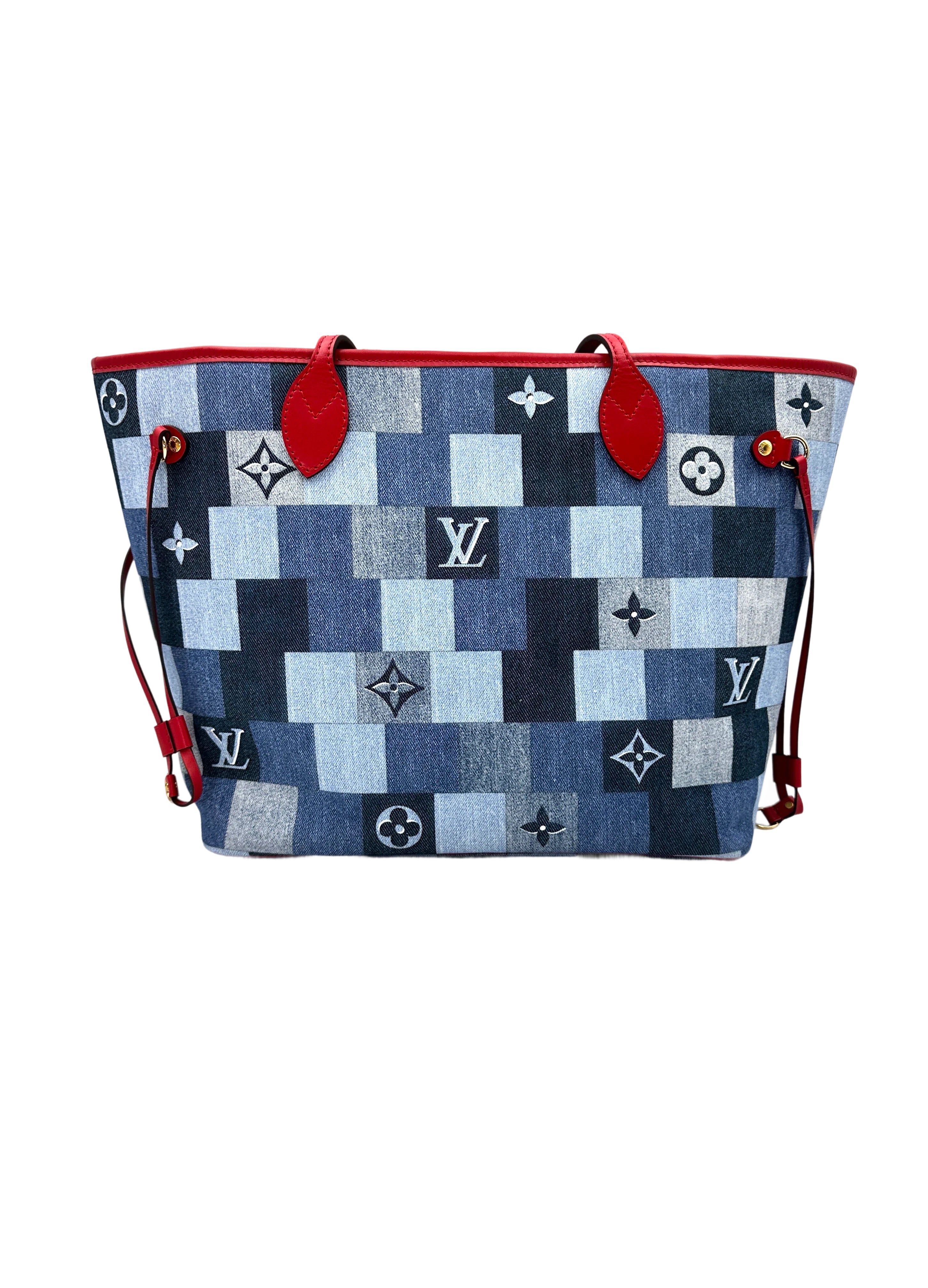 Louis Vuitton Neverfull Patchwork Monogram Denim Handle Bag LV2392