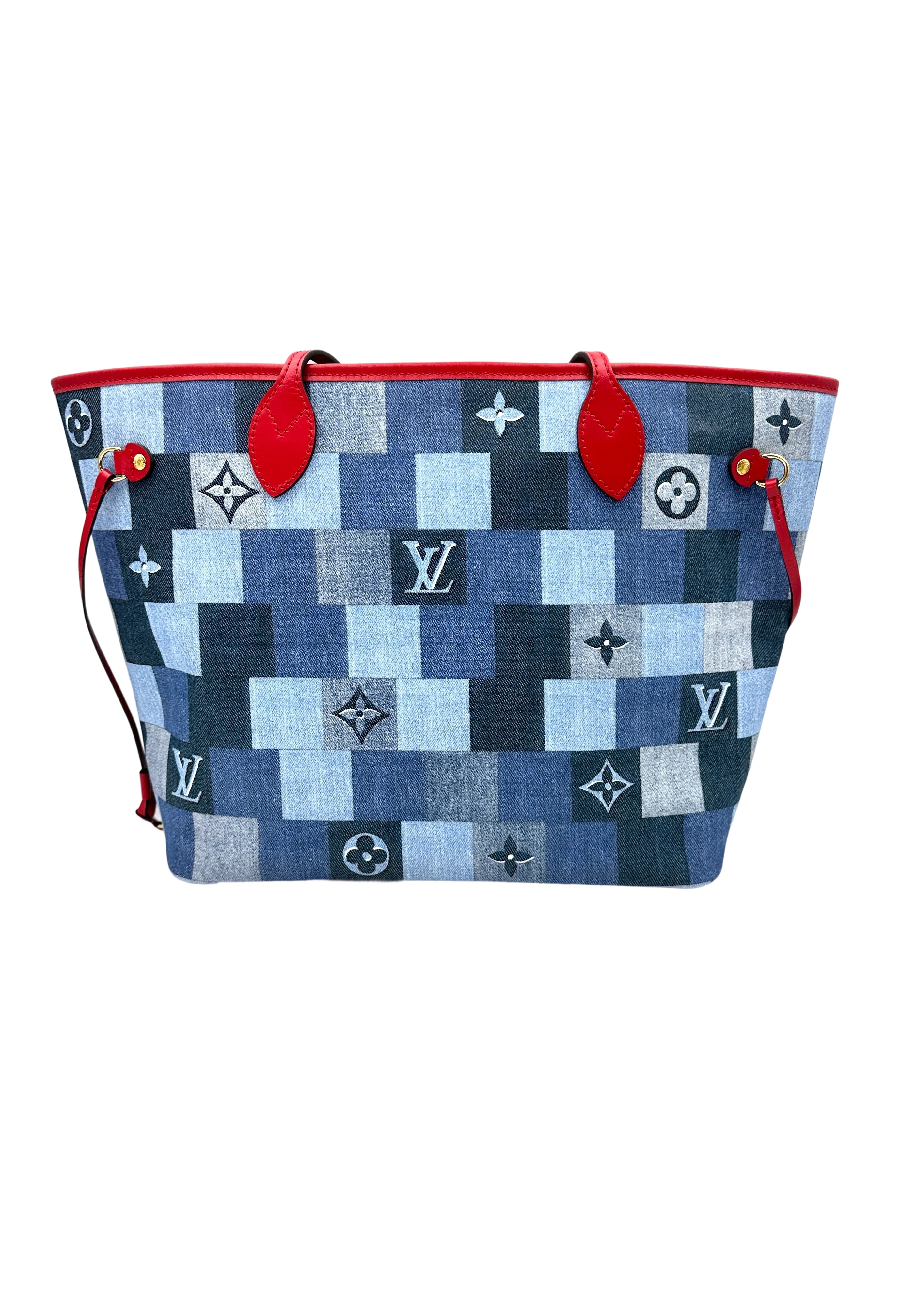 Louis Vuitton Neverfull Patchwork Monogram Denim Handle Bag LV2392