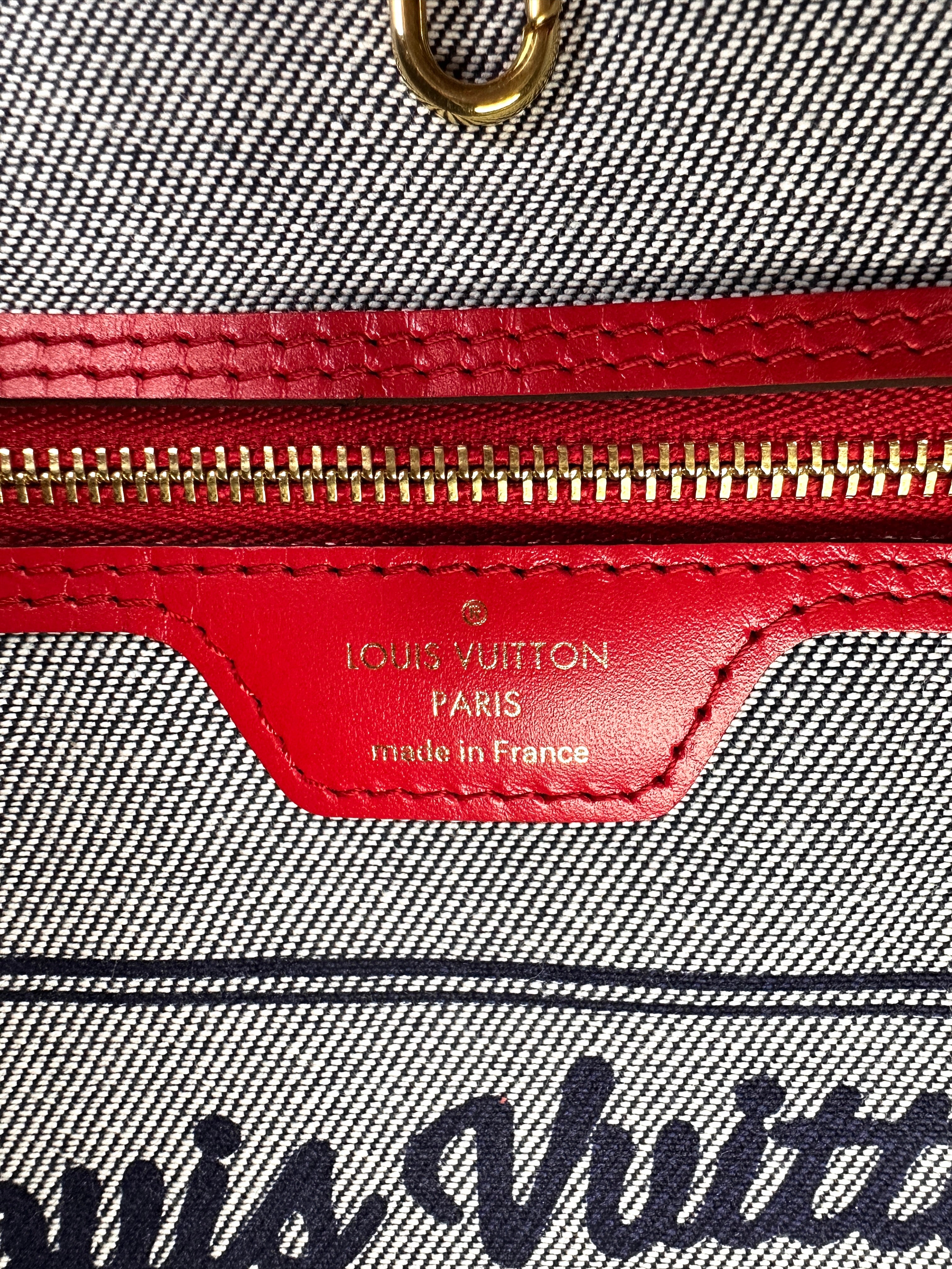 Louis Vuitton Neverfull Patchwork Monogram Denim Handle Bag LV2392