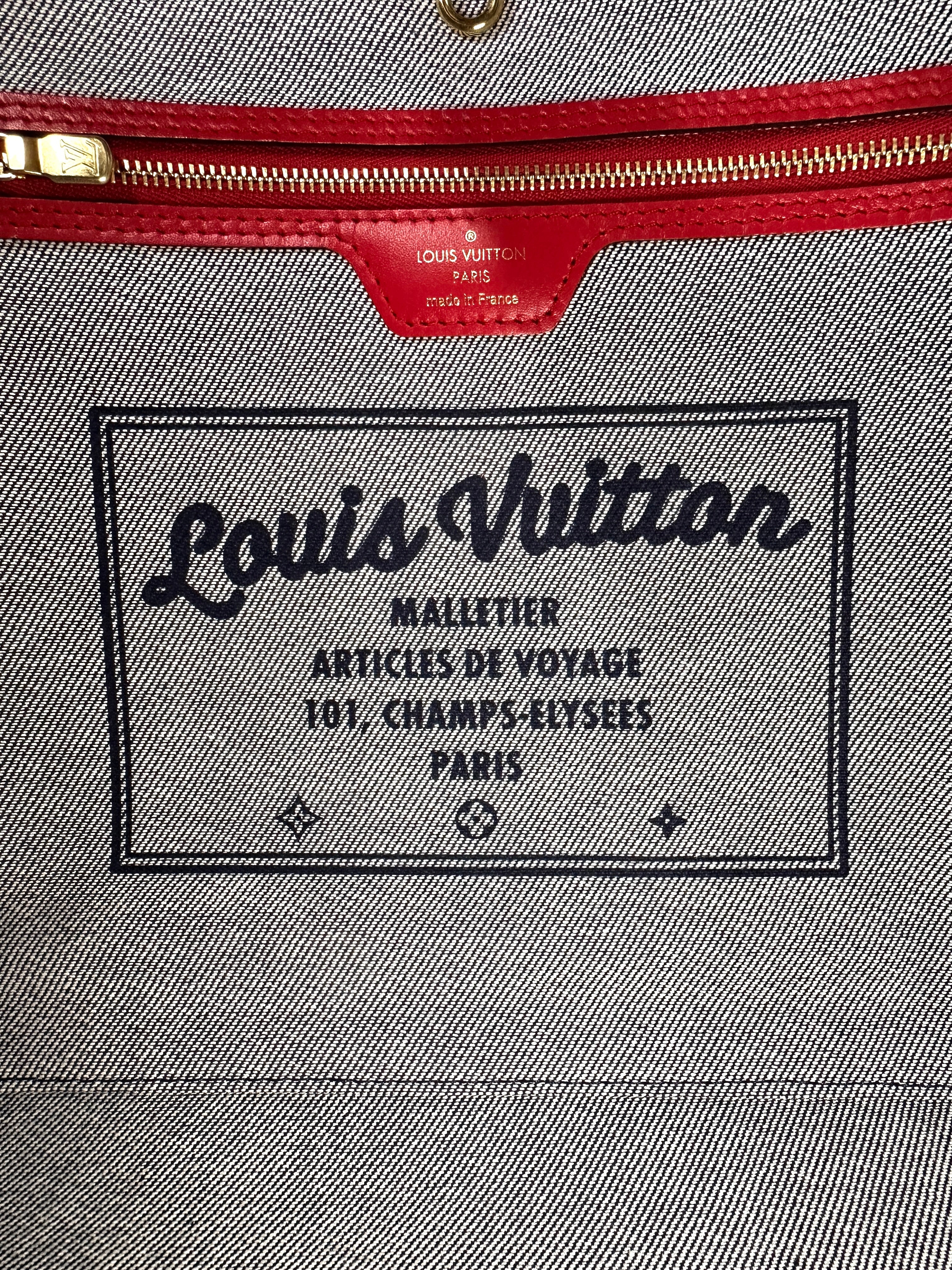 Louis Vuitton Neverfull Patchwork Monogram Denim Handle Bag LV2392