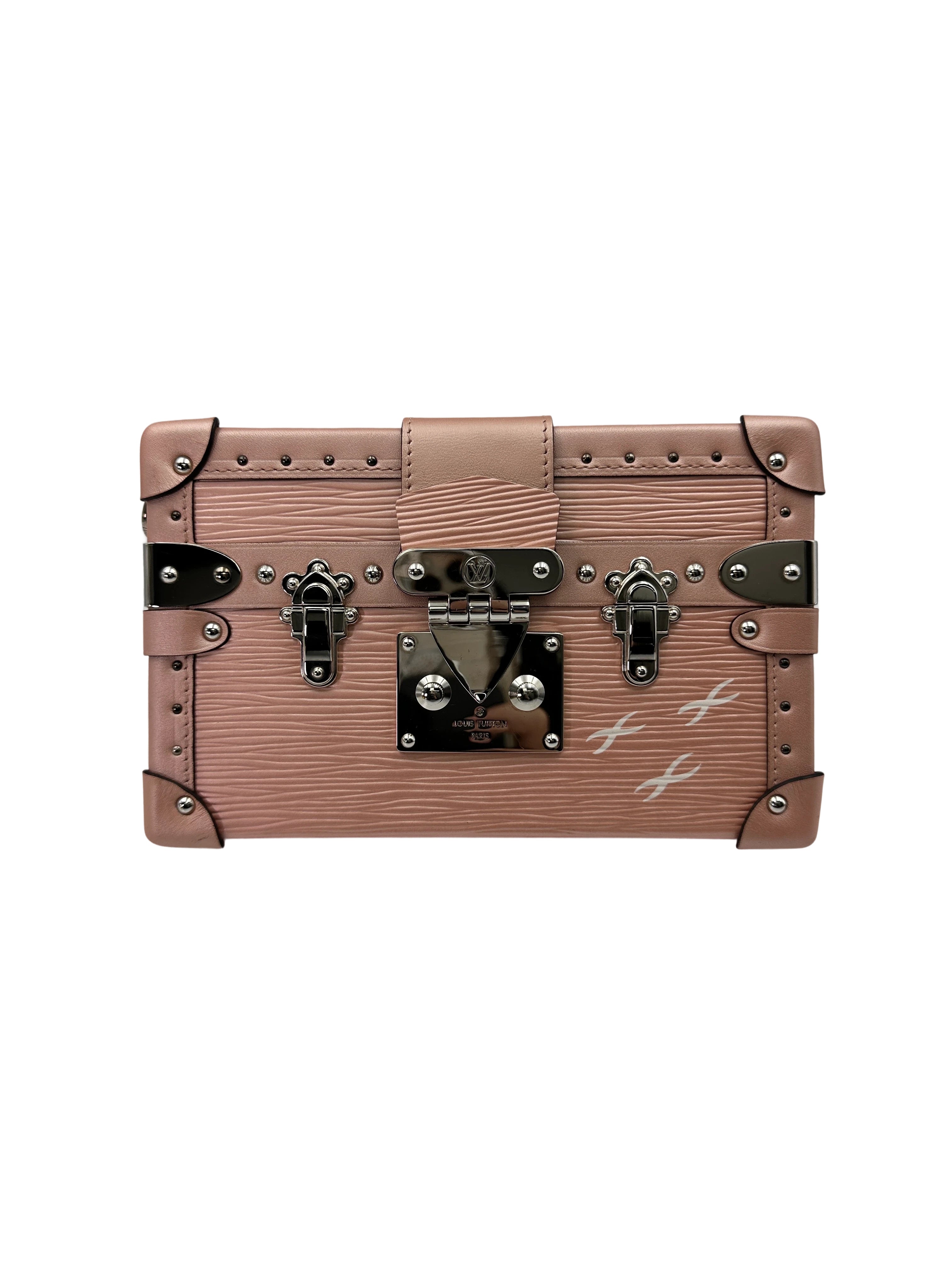 Louis Vuitton Petite Malle Pink Epi Leather Shoulder Bag LV2390