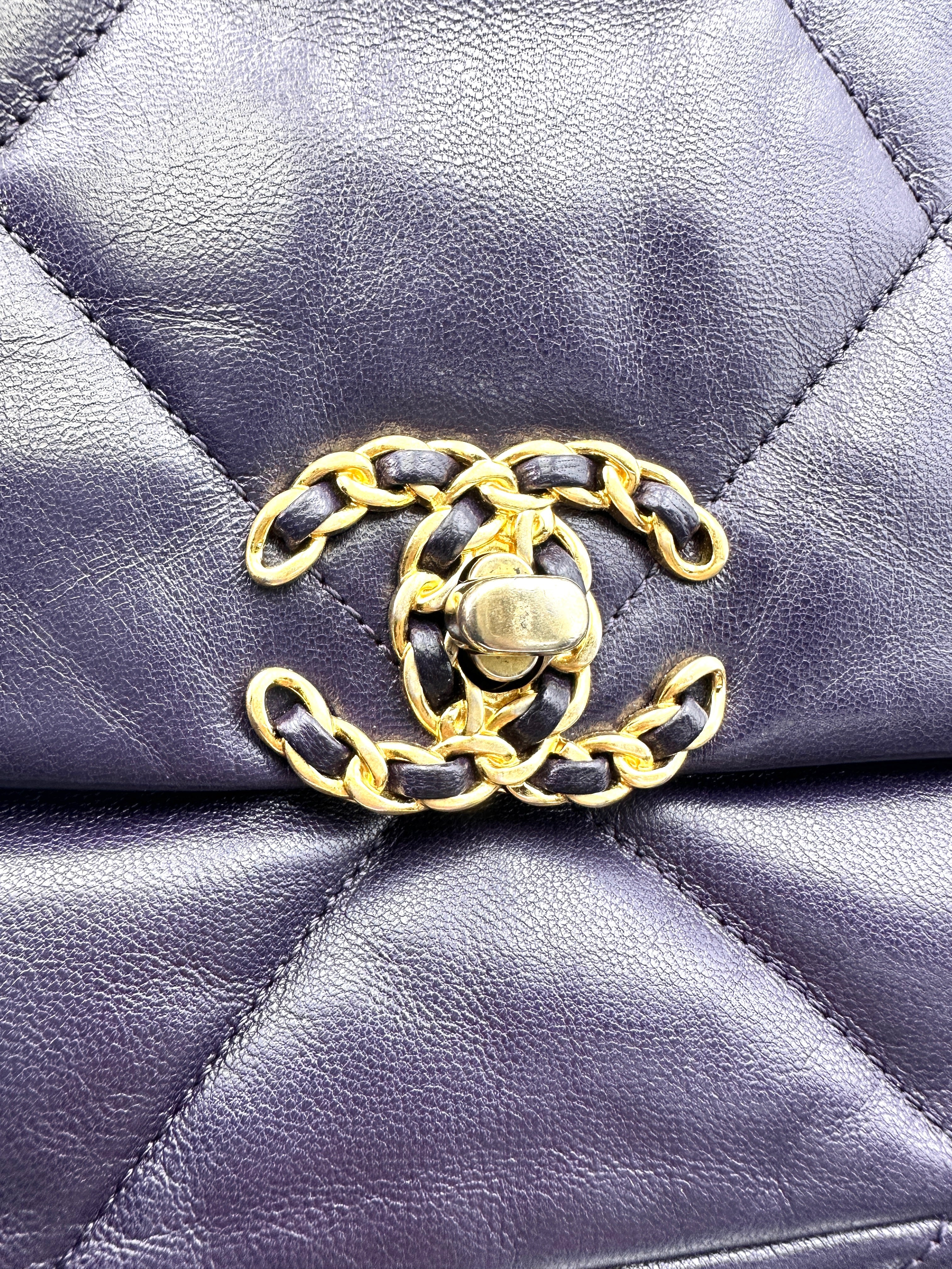 Chanel 19Bag Purple Quilted Leather Flap Bag(30***86) CC1711