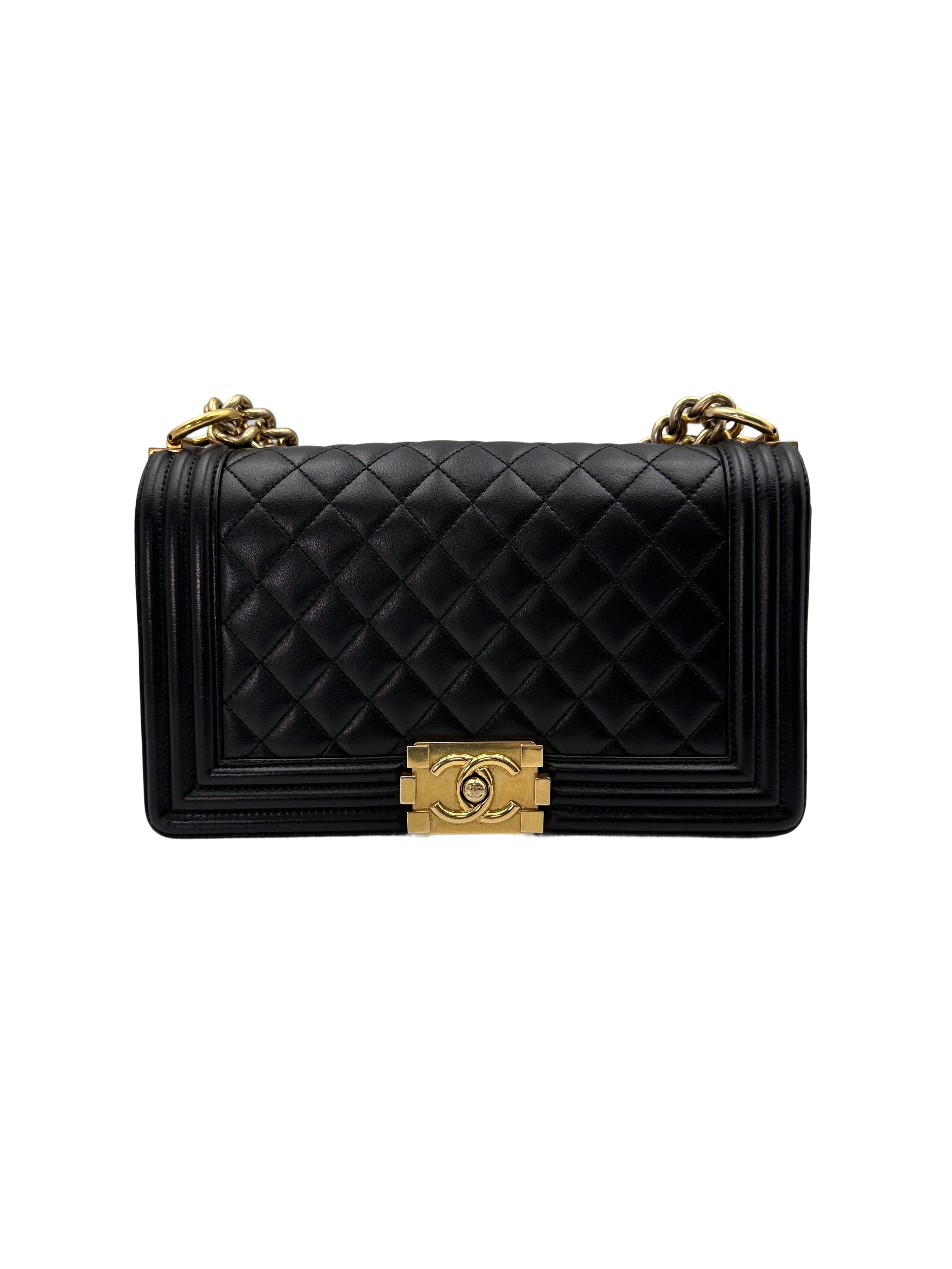 Chanel LeBoy Black Quilted Leather Flap Bag With Gold Buckle(19***64) CC1712