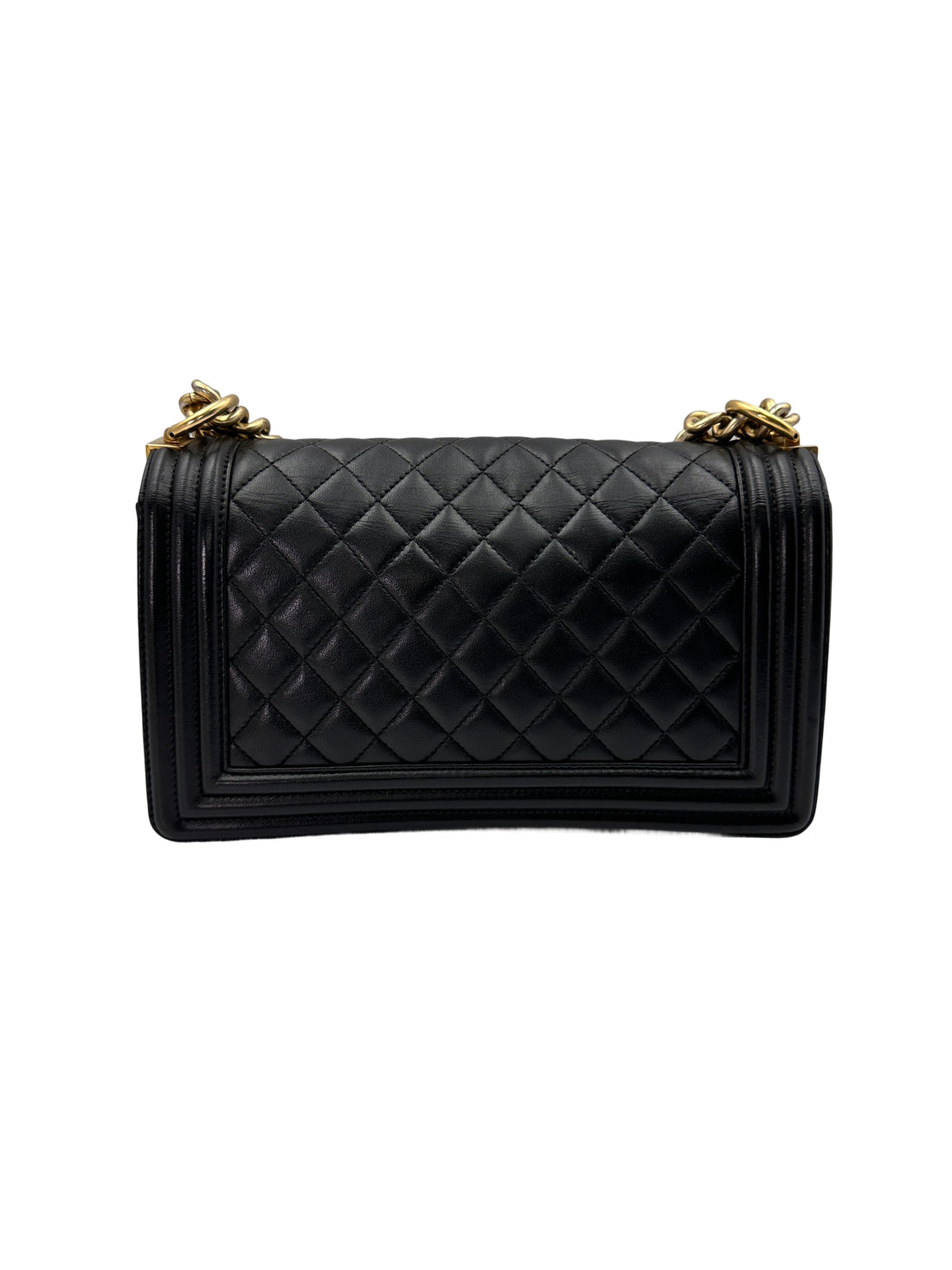 Chanel LeBoy Black Quilted Leather Flap Bag With Gold Buckle(19***64) CC1712