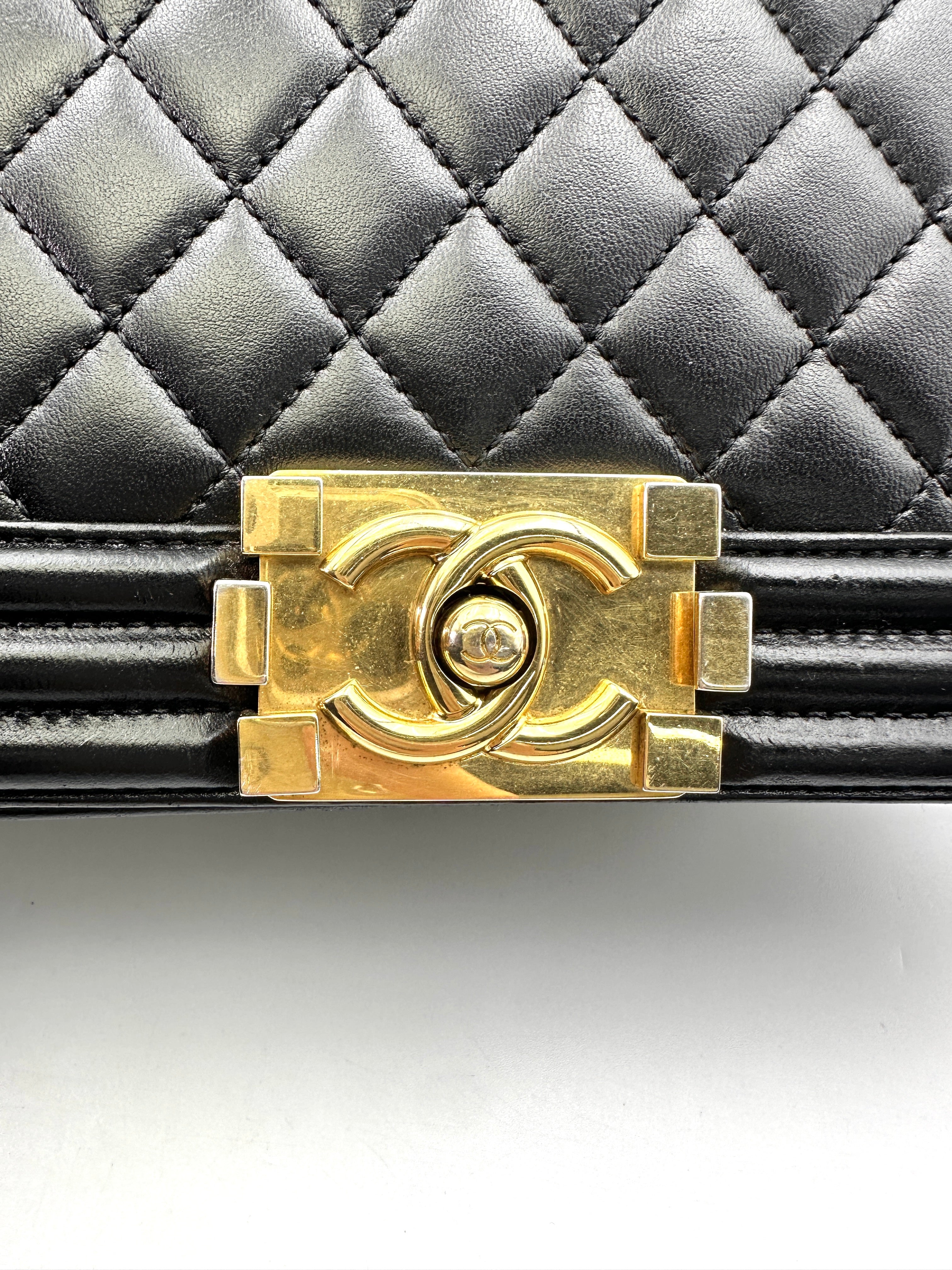 Chanel LeBoy Black Quilted Leather Flap Bag With Gold Buckle(19***64) CC1712
