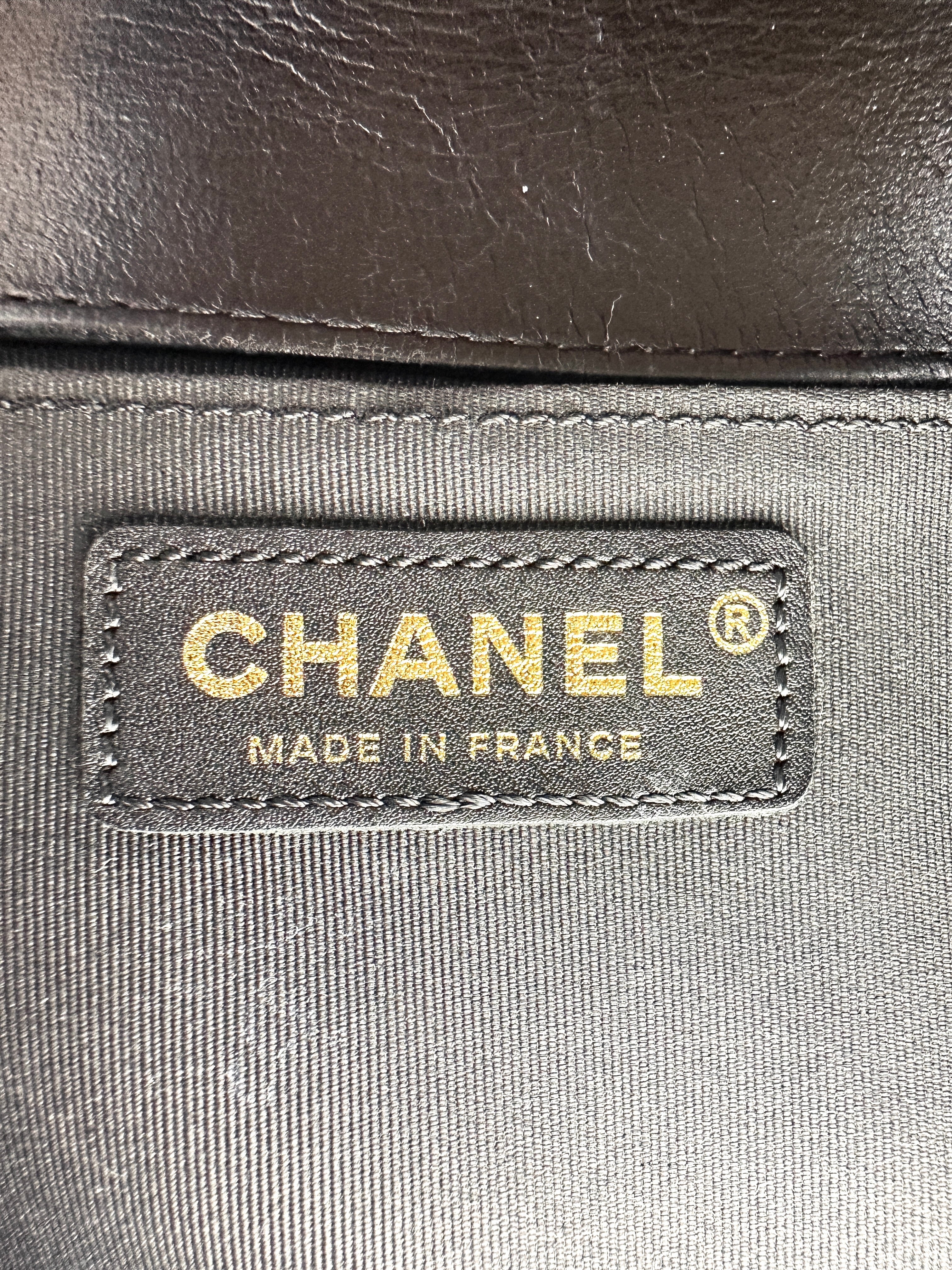 Chanel LeBoy Black Quilted Leather Flap Bag With Gold Buckle(21***13) CC1718