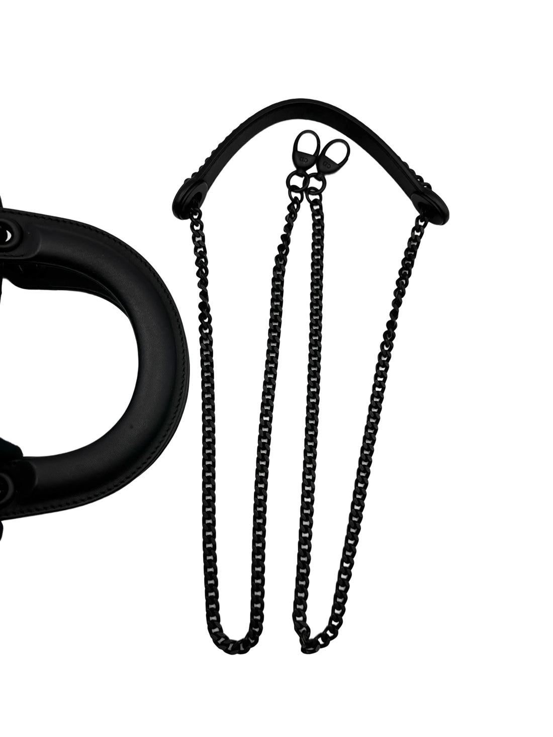 Christian Dior Lady Dior Black Ultramatte Cannage Leather Handle Bag With Tonal Charms DR656