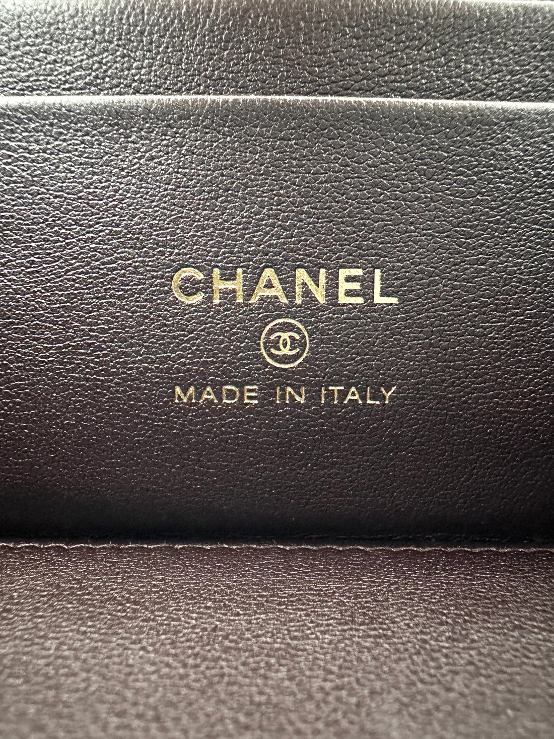 Chanel Purple Quilted Leather Vanity Case With Gold Hardware(PG***N4) CC1715
