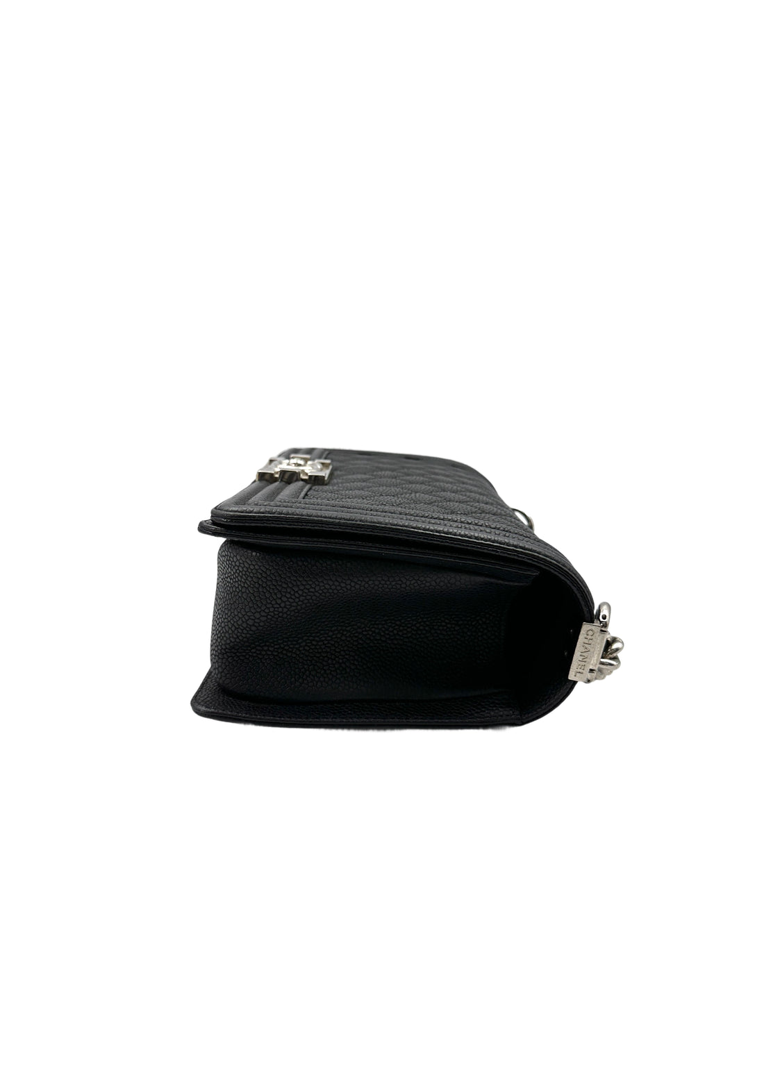 Chanel LeBoy Black Quilted Leather Flap Bag With Aged Silver Buckle(17***98) CC1719