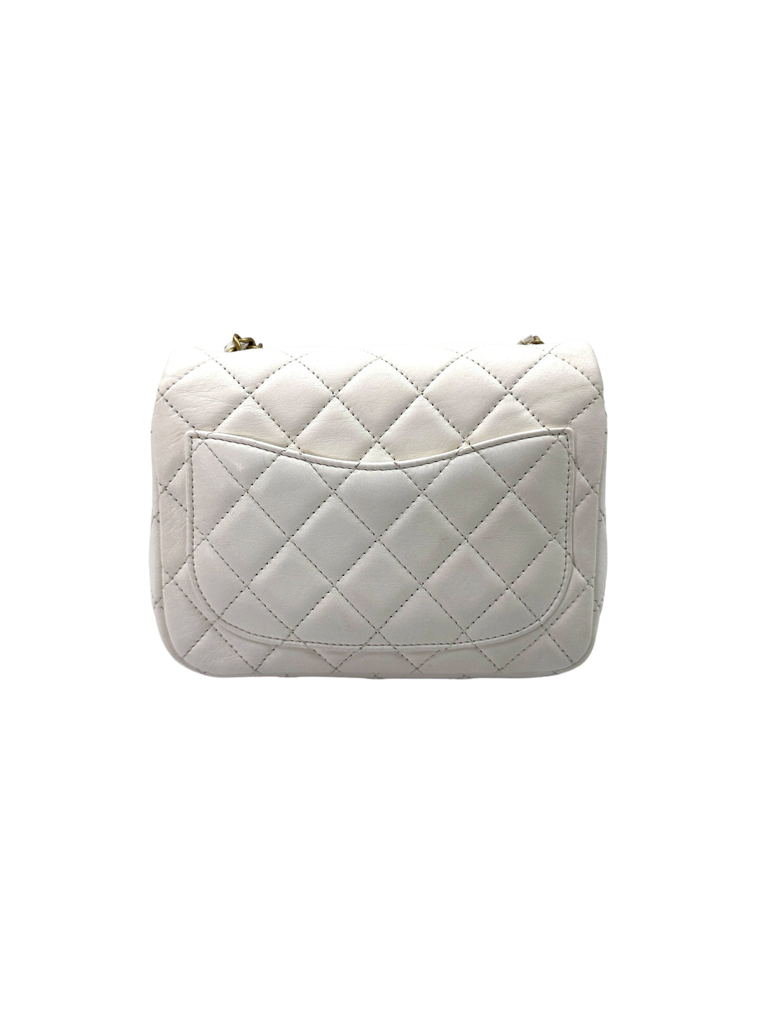 Chanel White Quilted Lambskin Pearl Crush Flap Bag(30***03) IRIS132